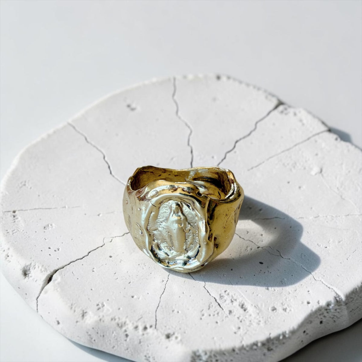 Anillo Sello Mariano - Bronce
