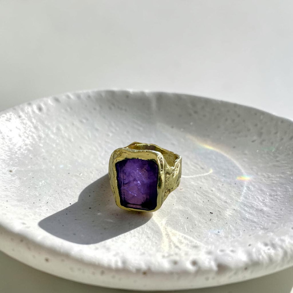 Anillo El Monarca Bronce - Amatista