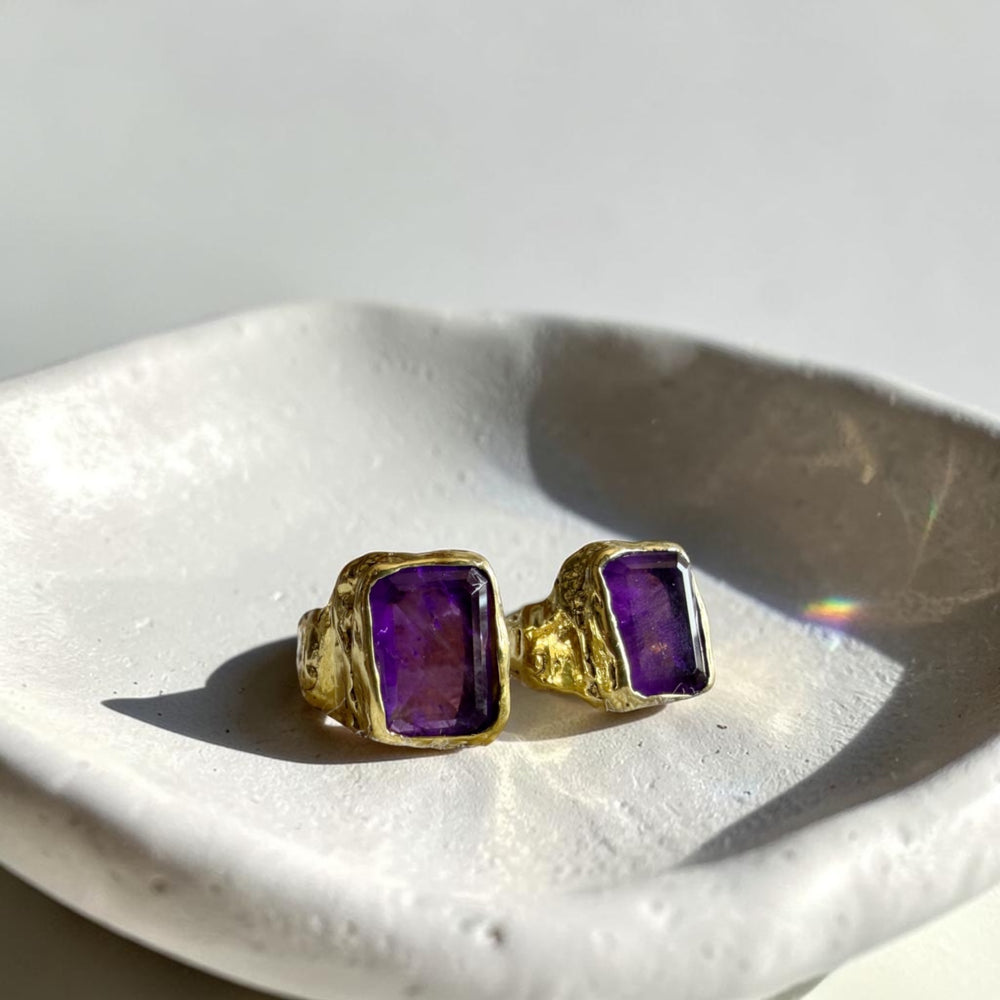 Anillo El Monarca Bronce - Amatista