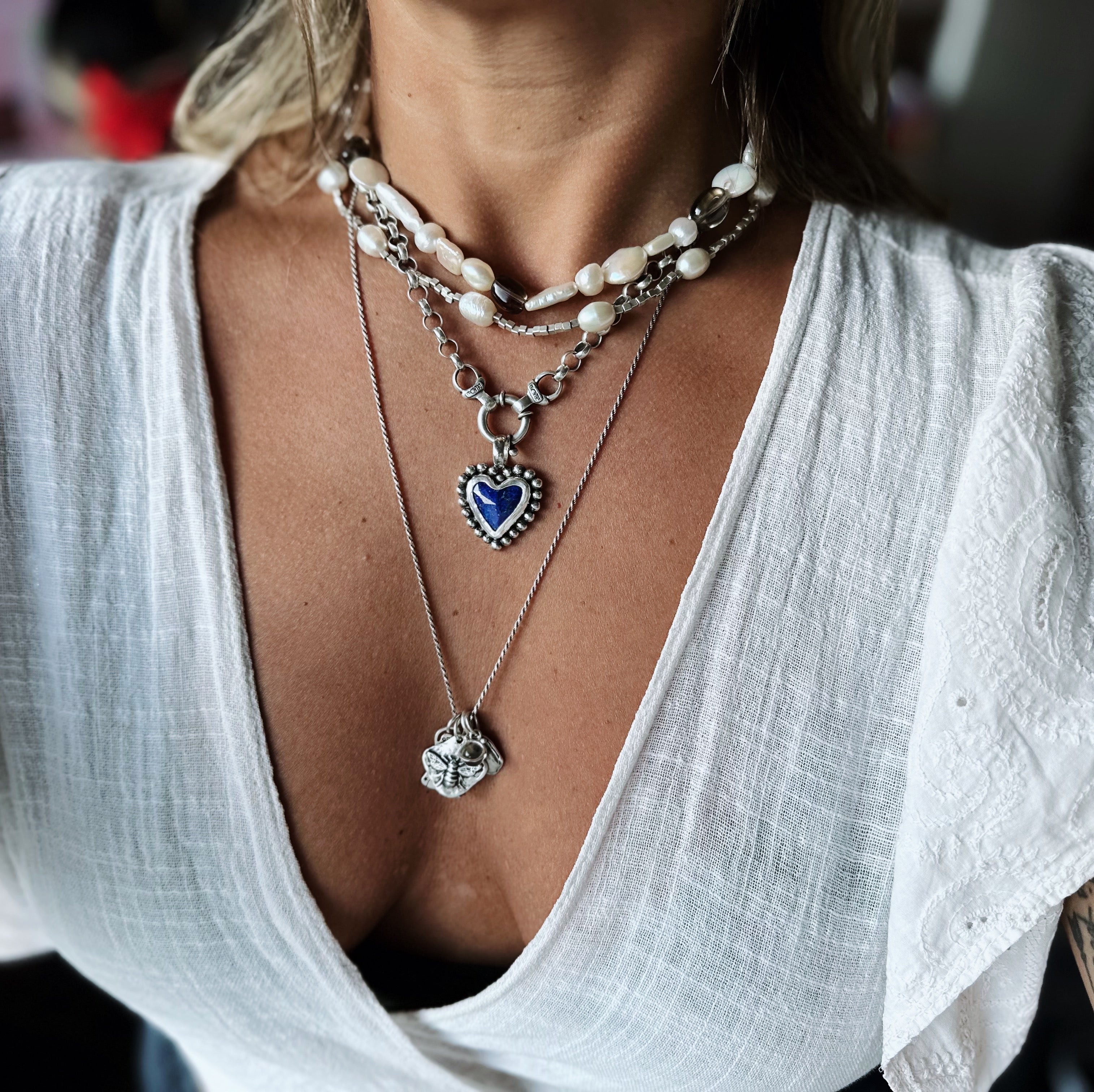 Colgante Gran Corazón Lápiz Lazuli