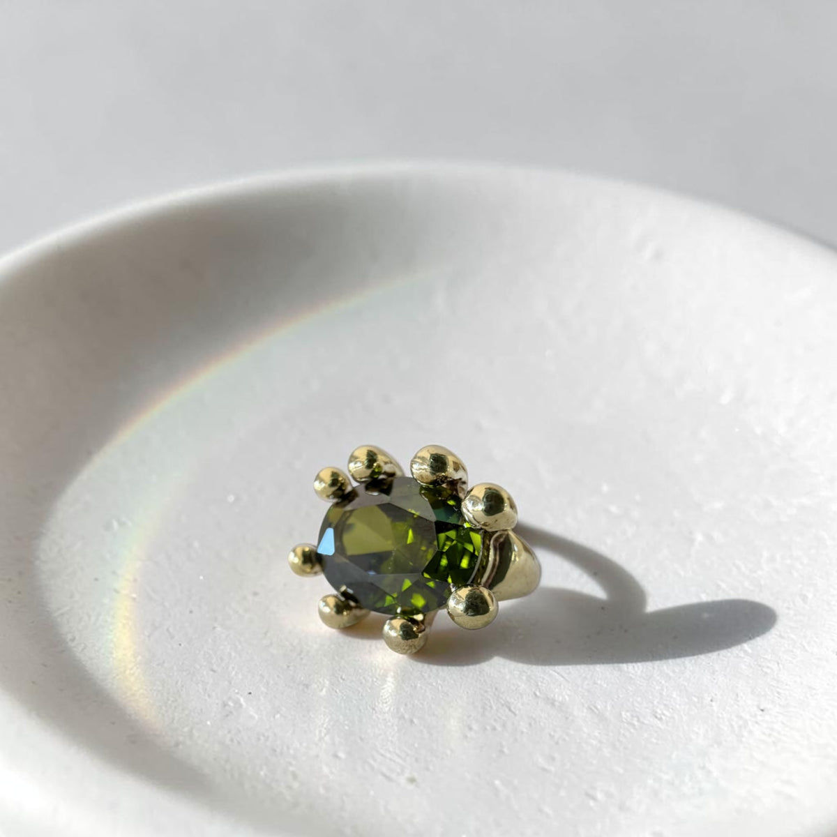 Anillo Refugio Bronce - Peridoto
