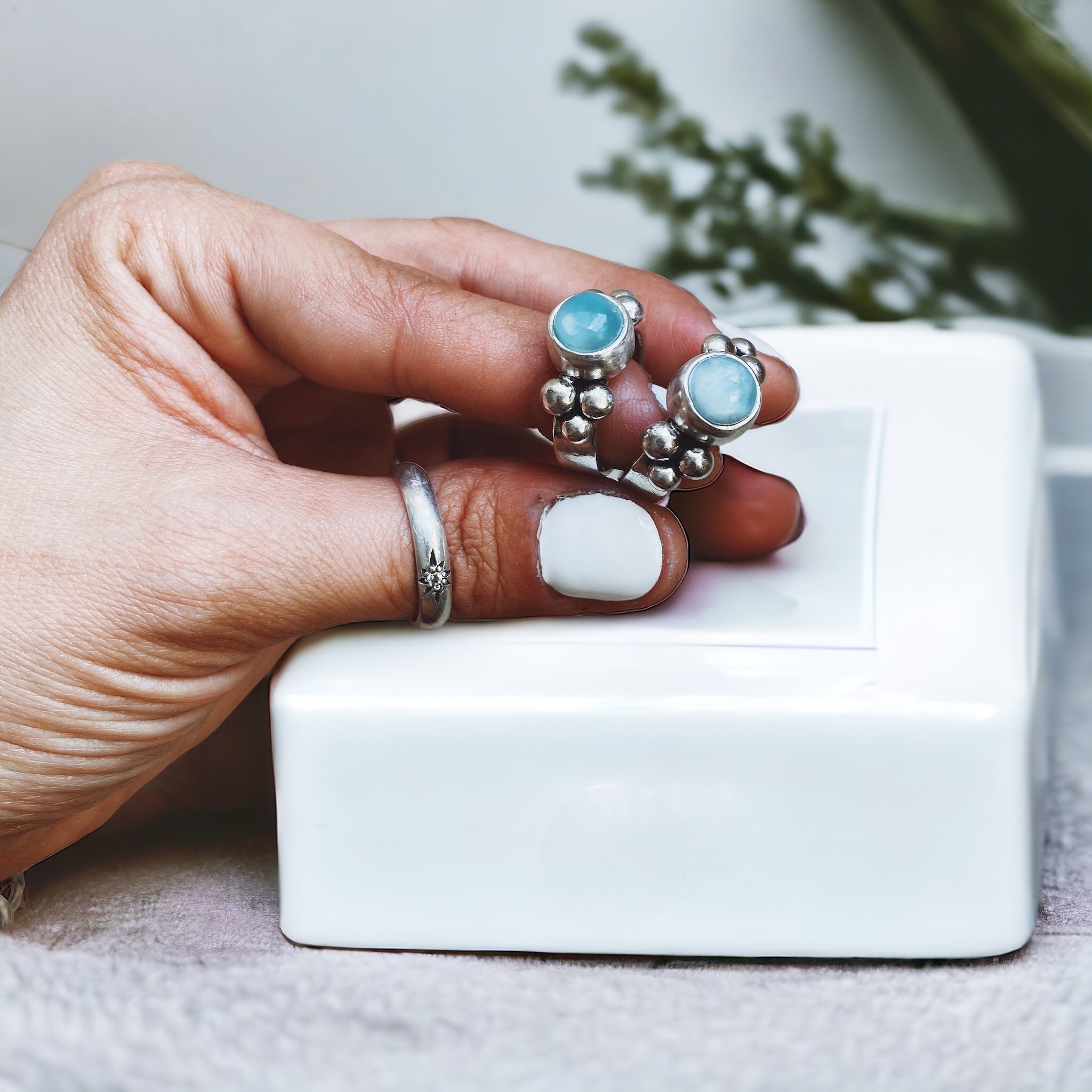Anillo Elisa Simple - Larimar