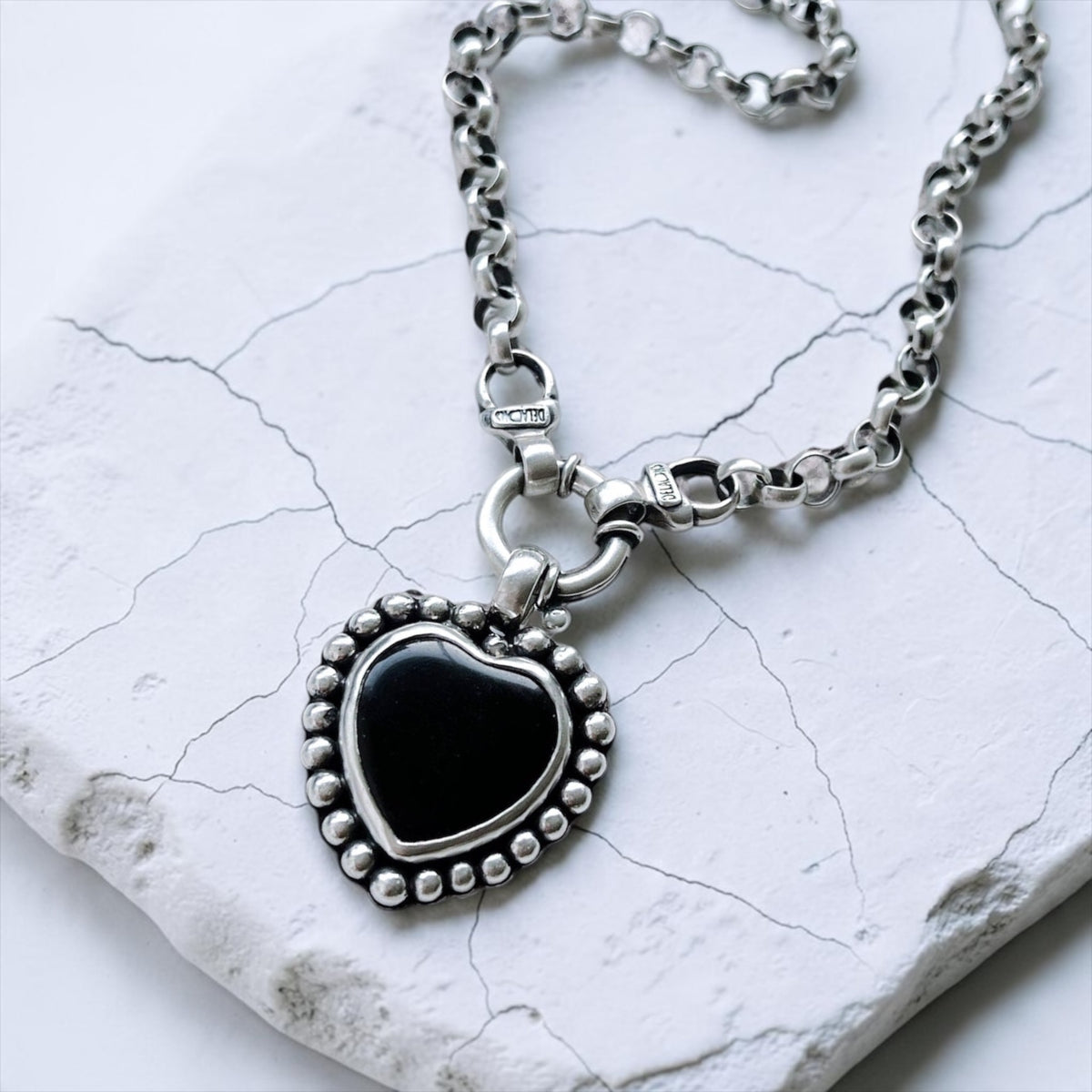 Colgante Gran Corazón Onix
