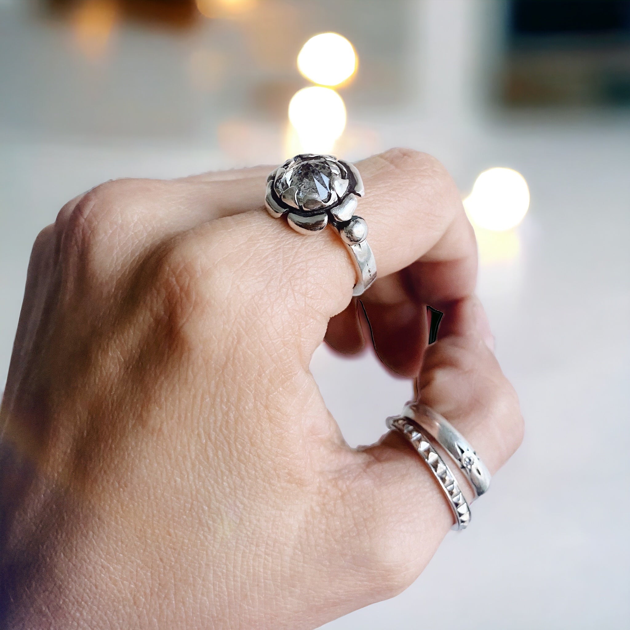 Anillo Violeta / Piedra a elección