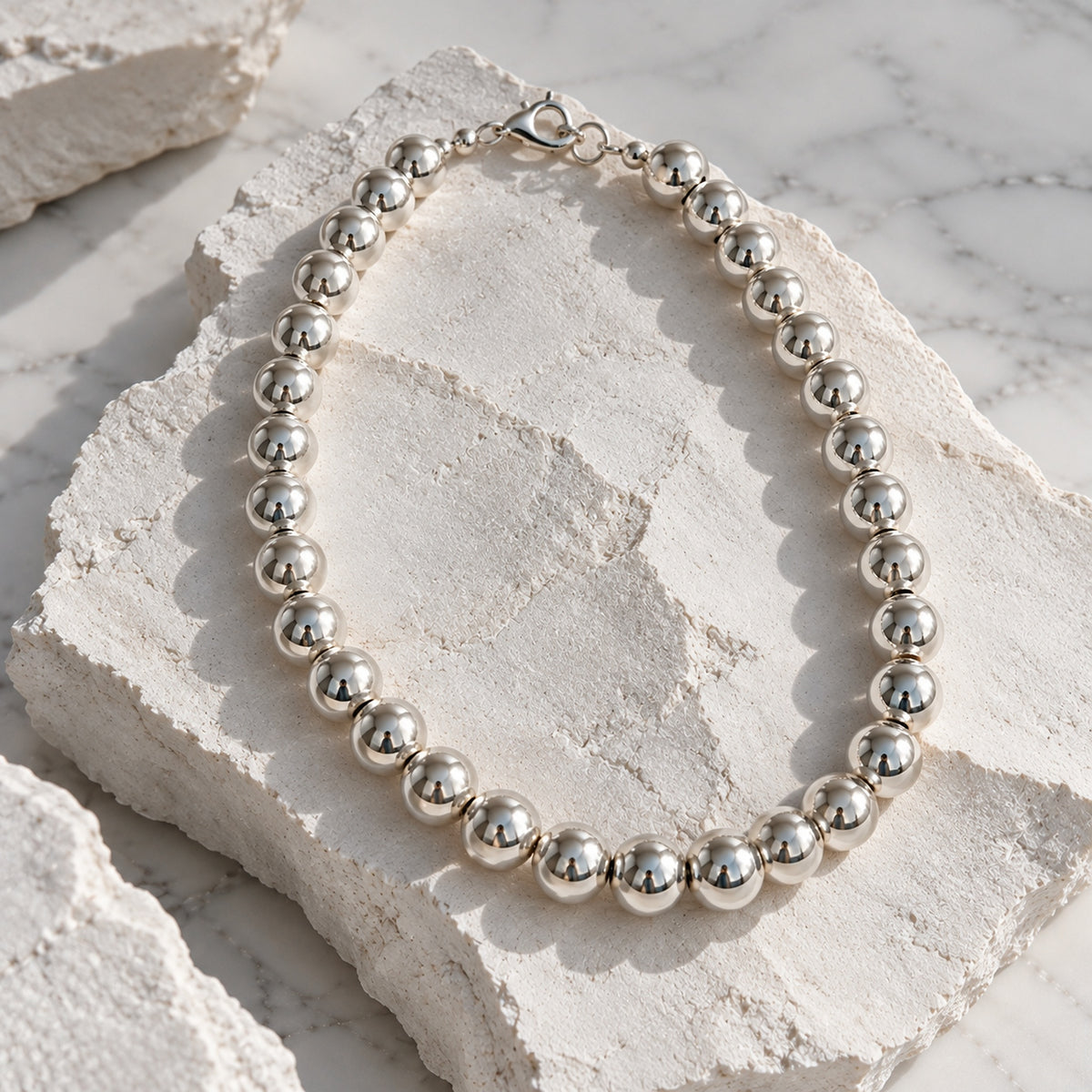 Collar Rocking Balls “ Hematita”