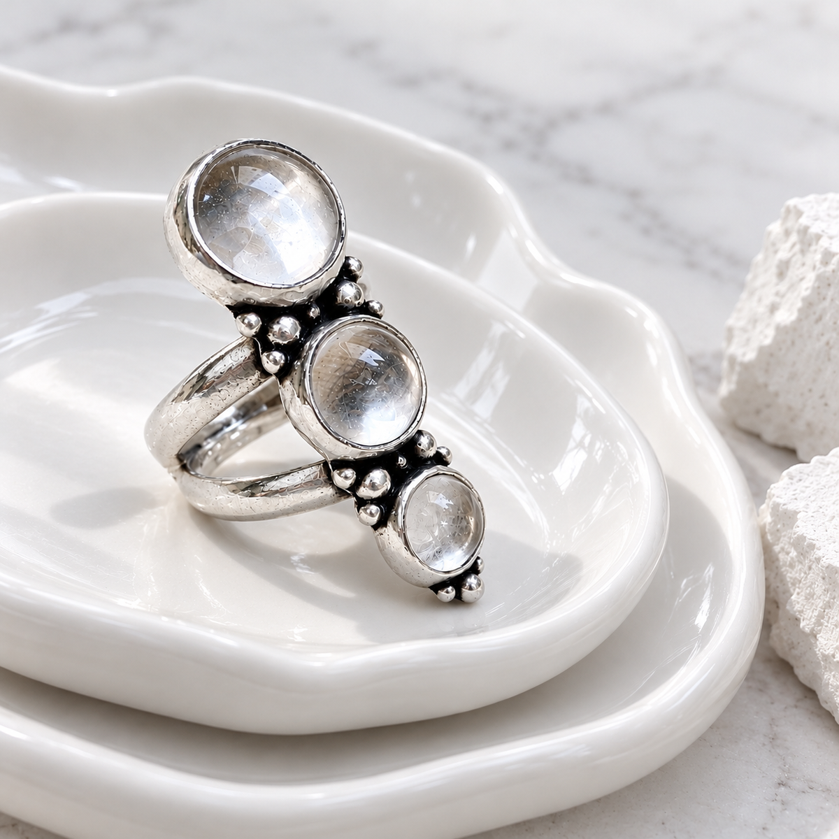 Anillo Degradé Piedra a elección - PREVENTA