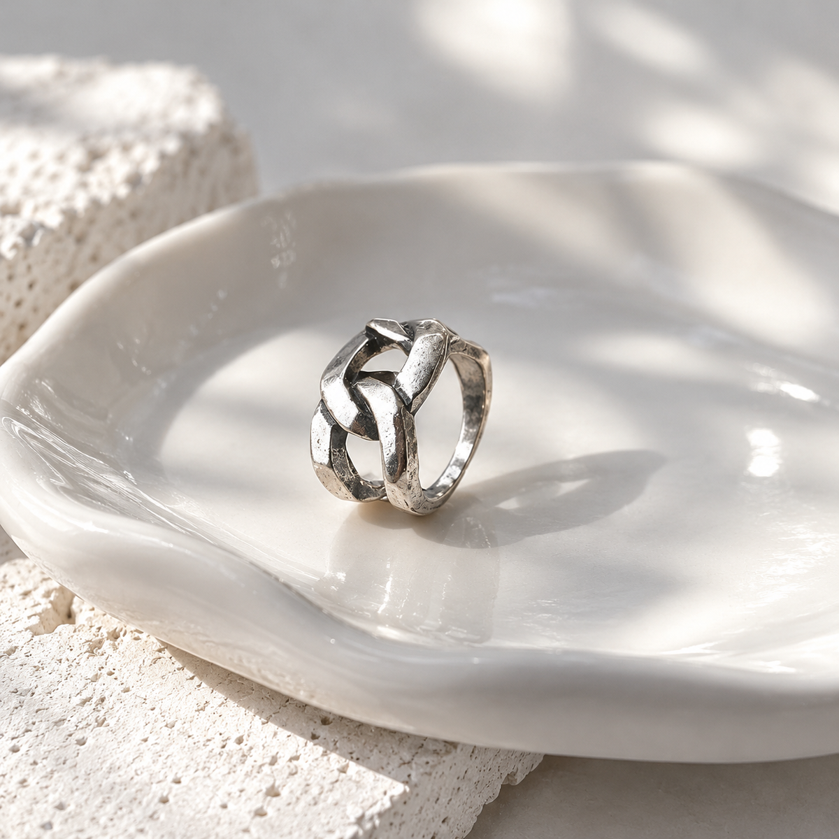 Anillo Eslabon Aplastado