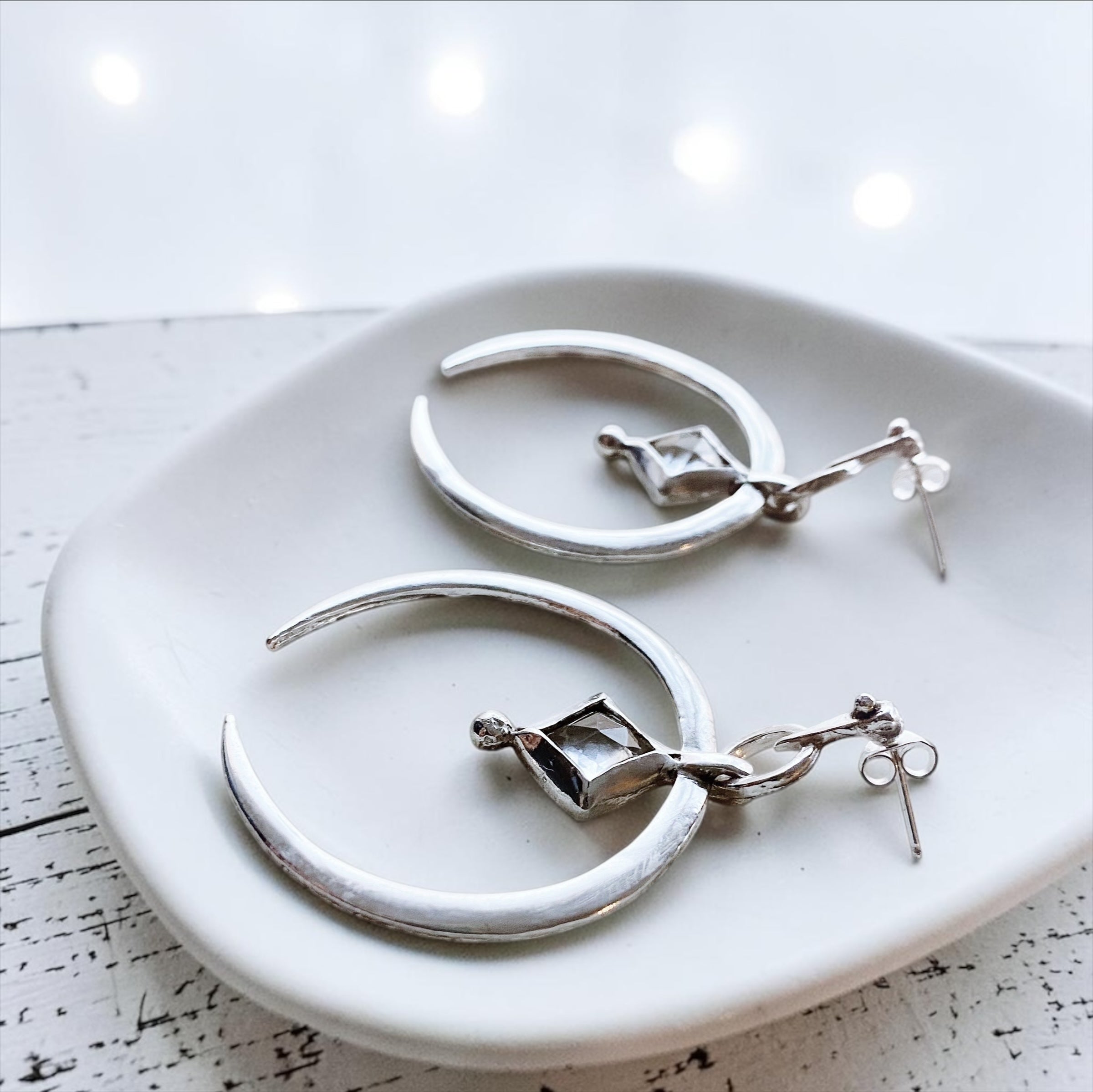 Aros Turcos + Topacio Blanco