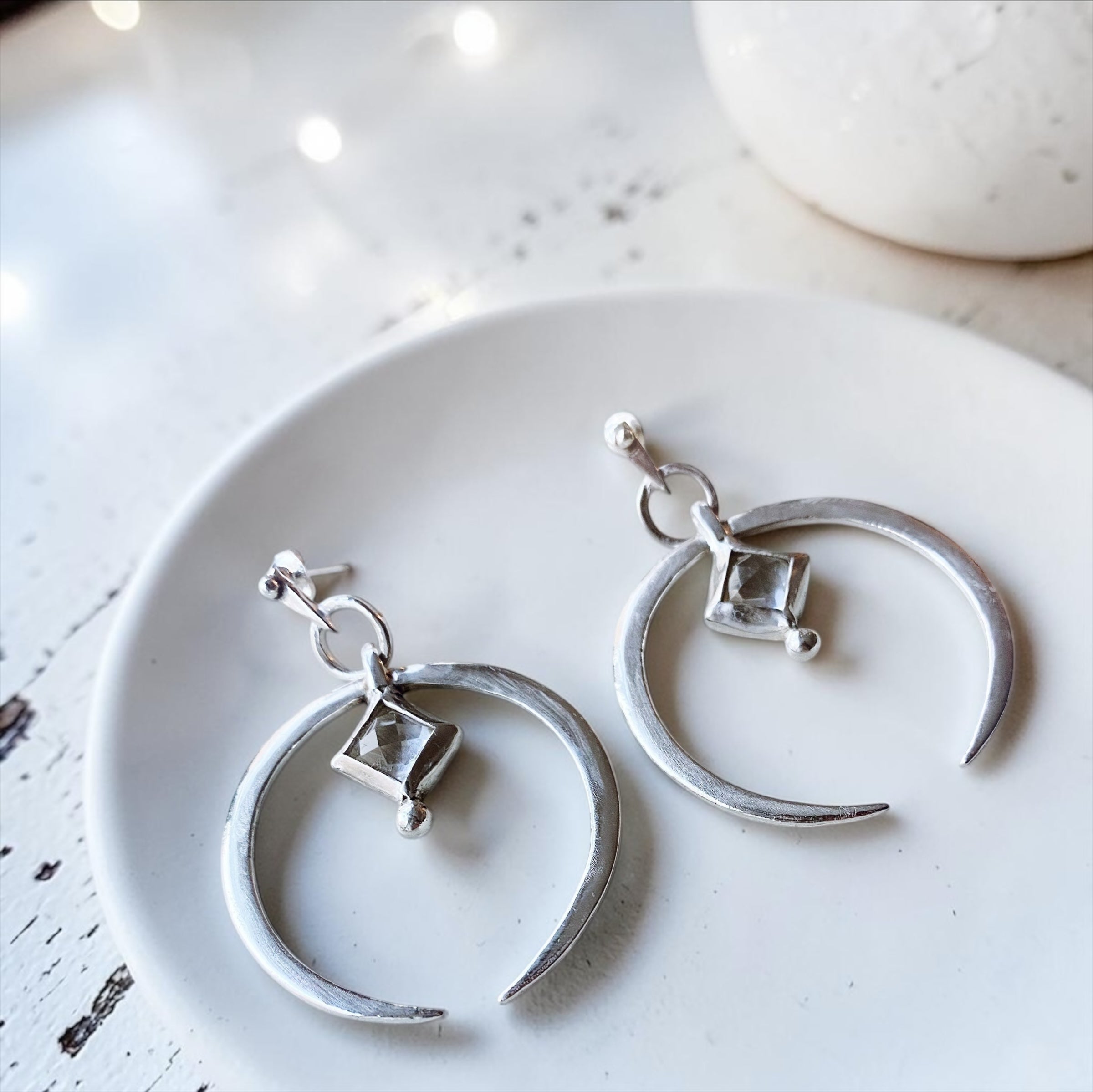 Aros Turcos + Topacio Blanco