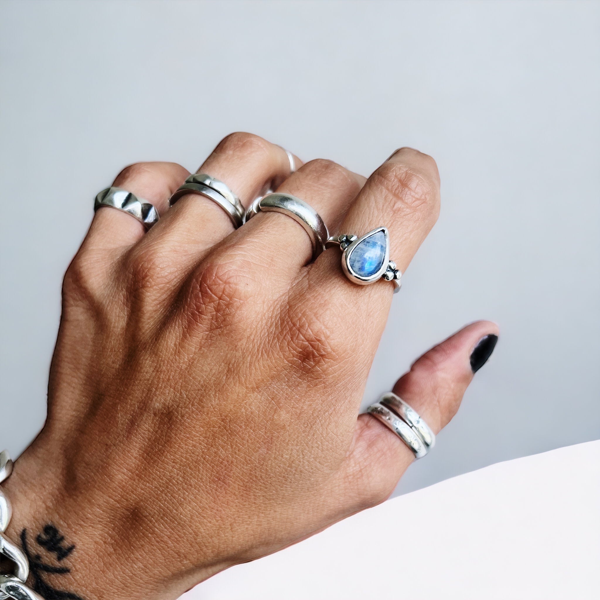 Anillo Marta - Gota Piedra Luna
