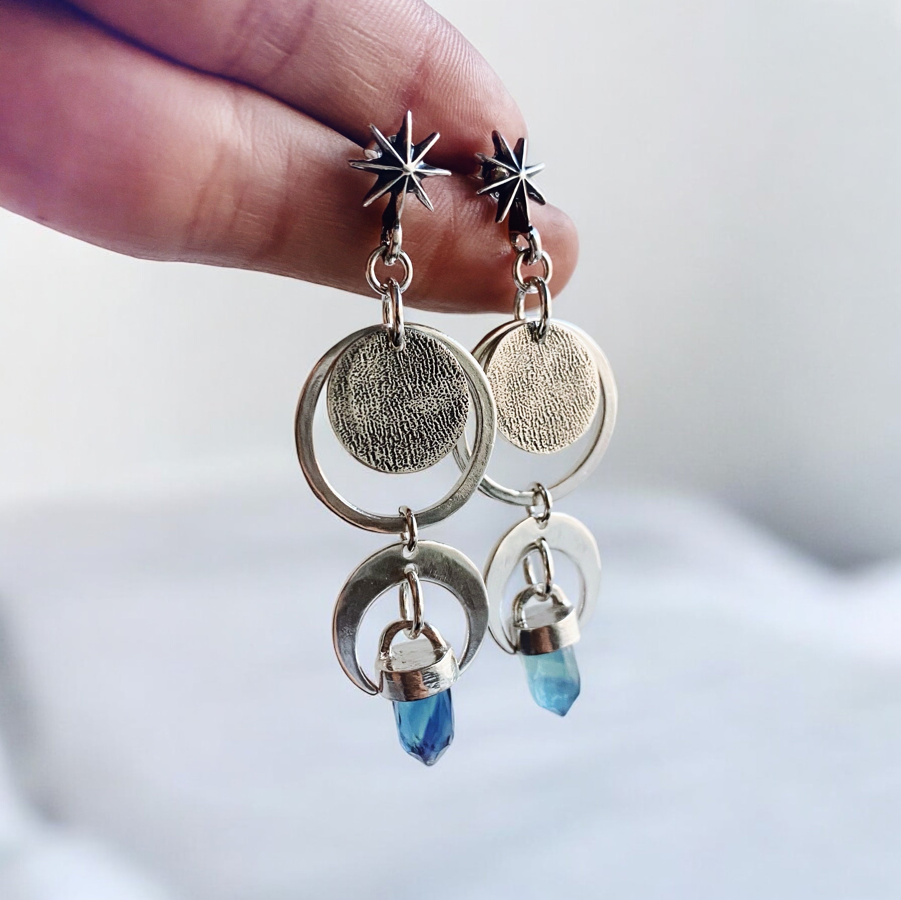 Aros Claroscuro de Luna + (piedra a elección)