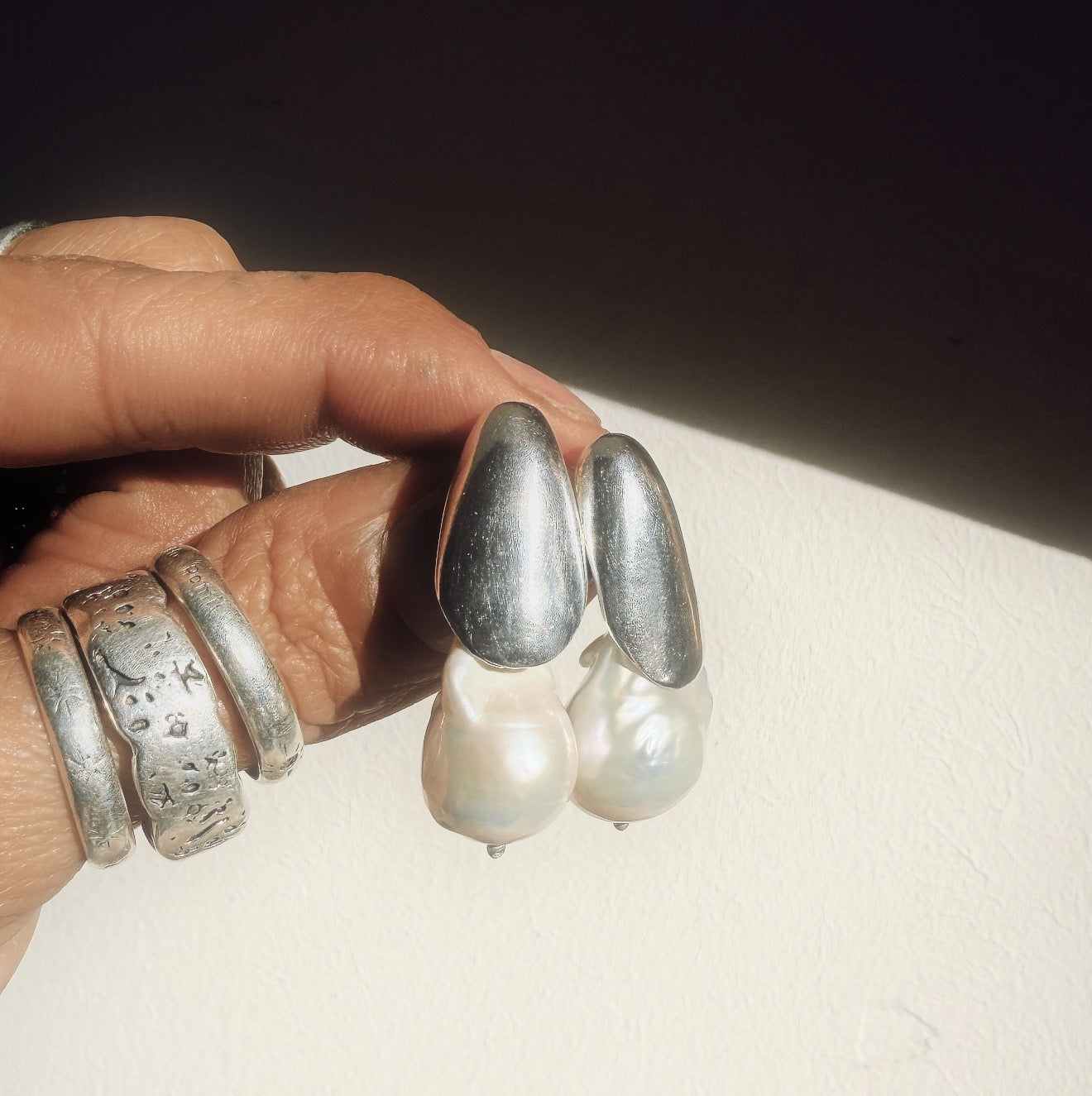 Aros Gota Luminia - Perla Barroca
