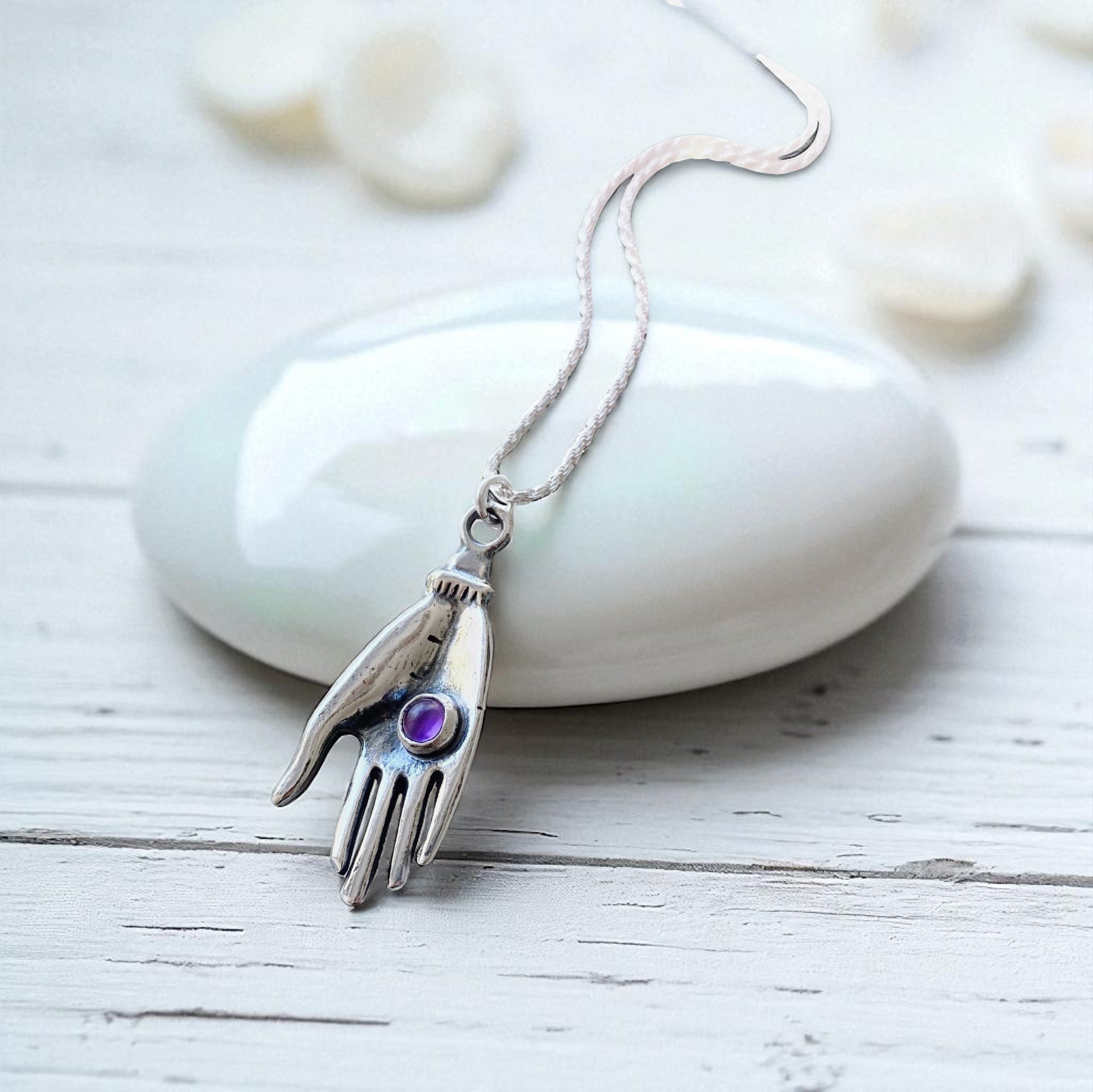 Colgante Mistic Hamsa Amatista