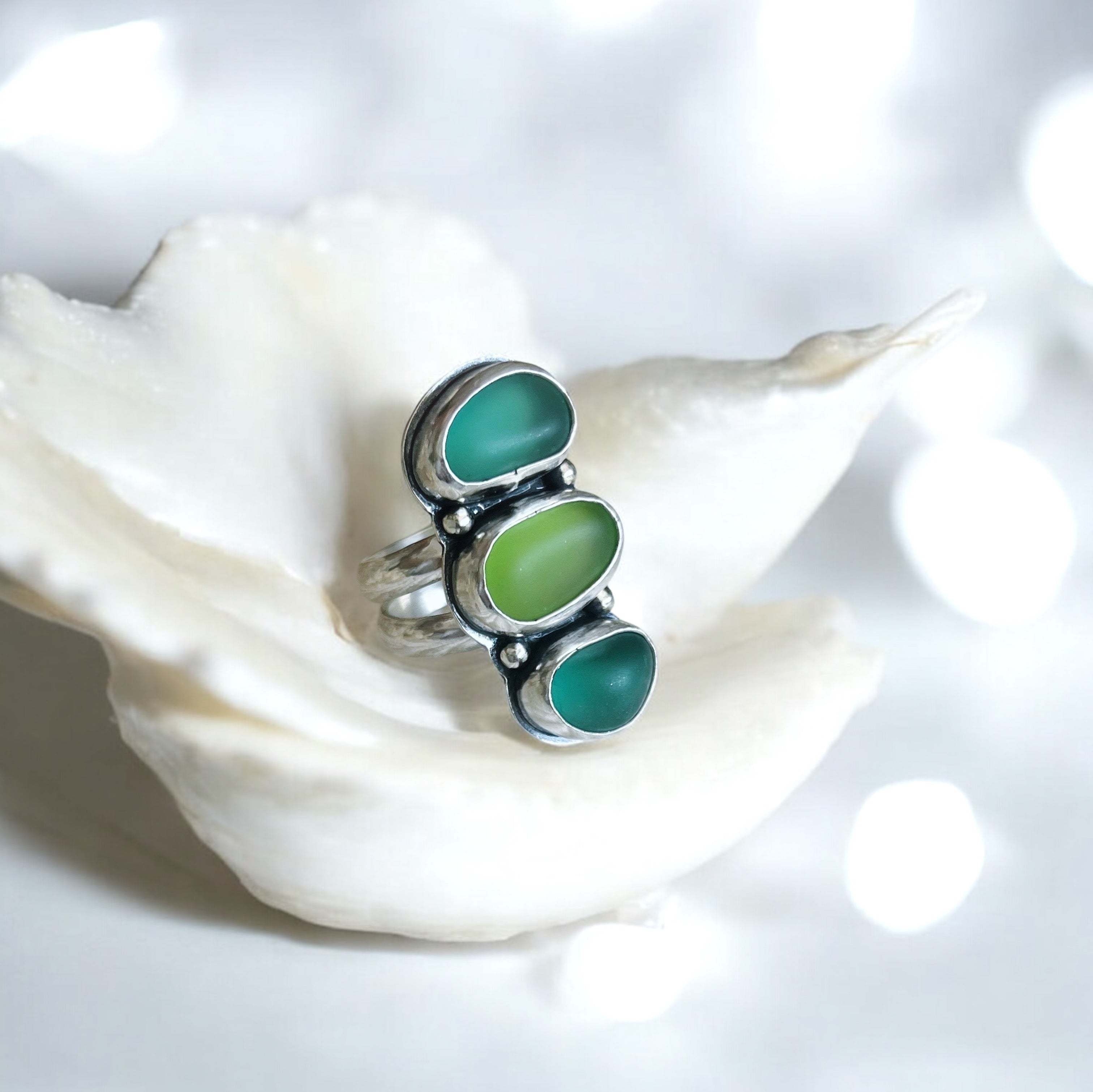 Anillo Amalfi Sea Glass - 6