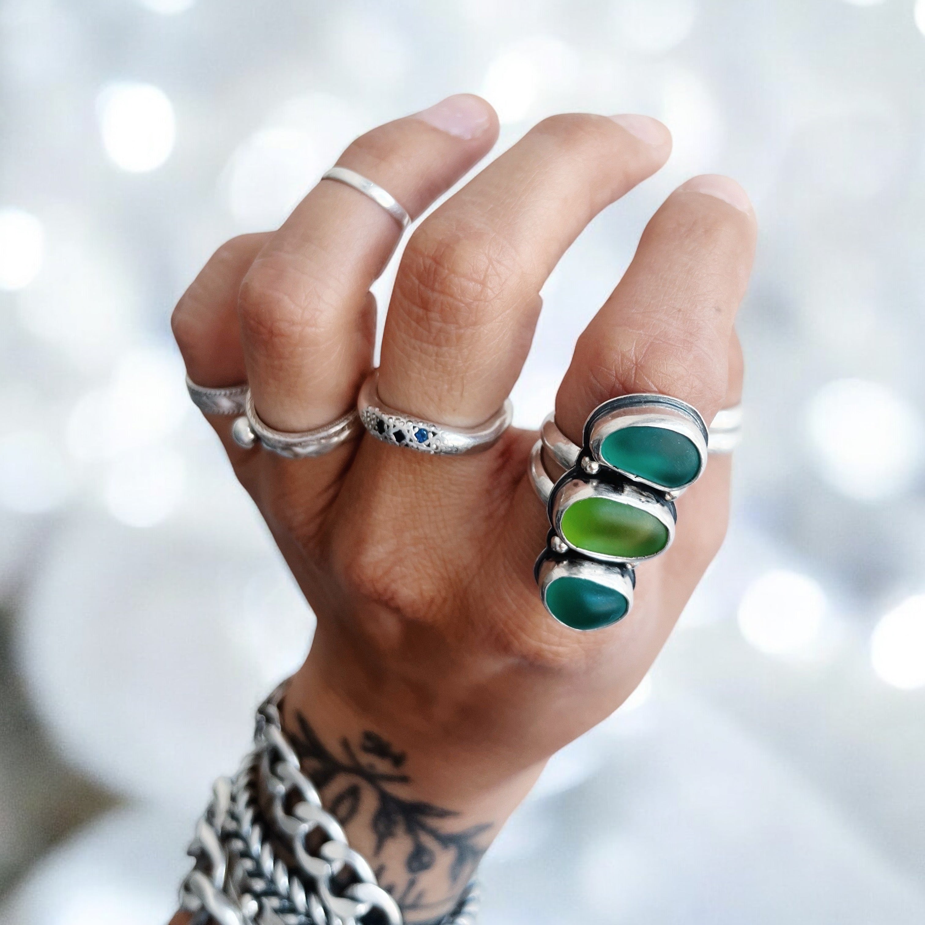 Anillo Amalfi Sea Glass - 6