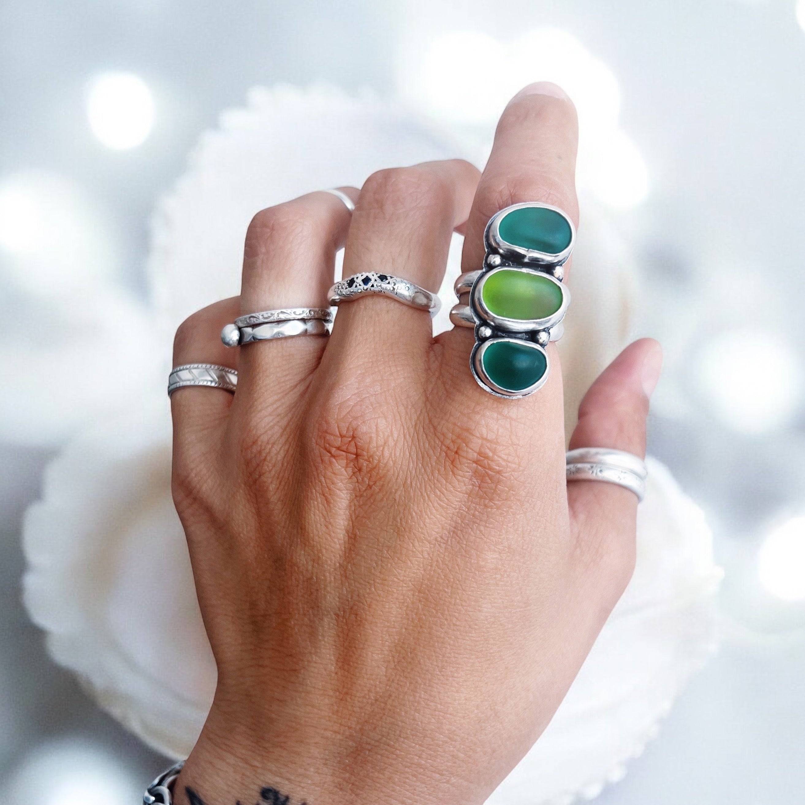 Anillo Amalfi Sea Glass - 6
