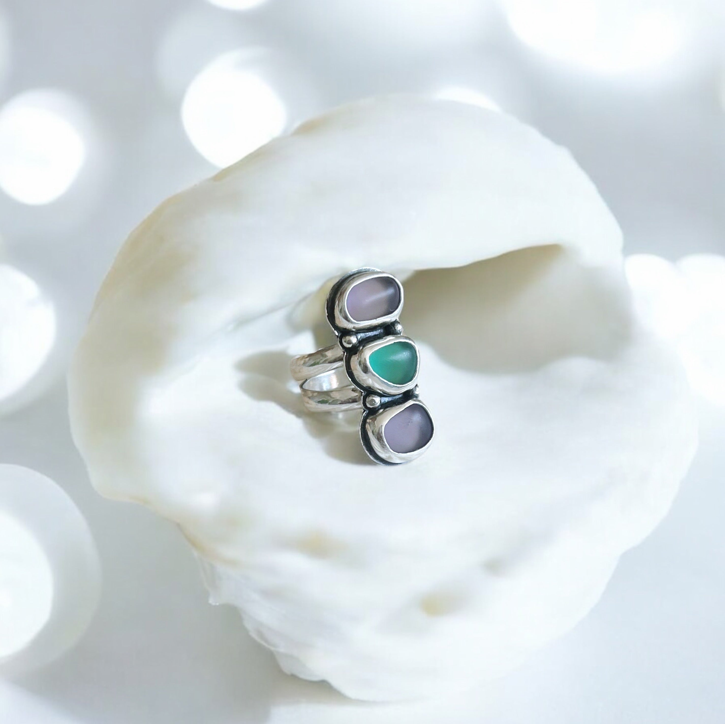 Anillo Amalfi Sea Glass - 7