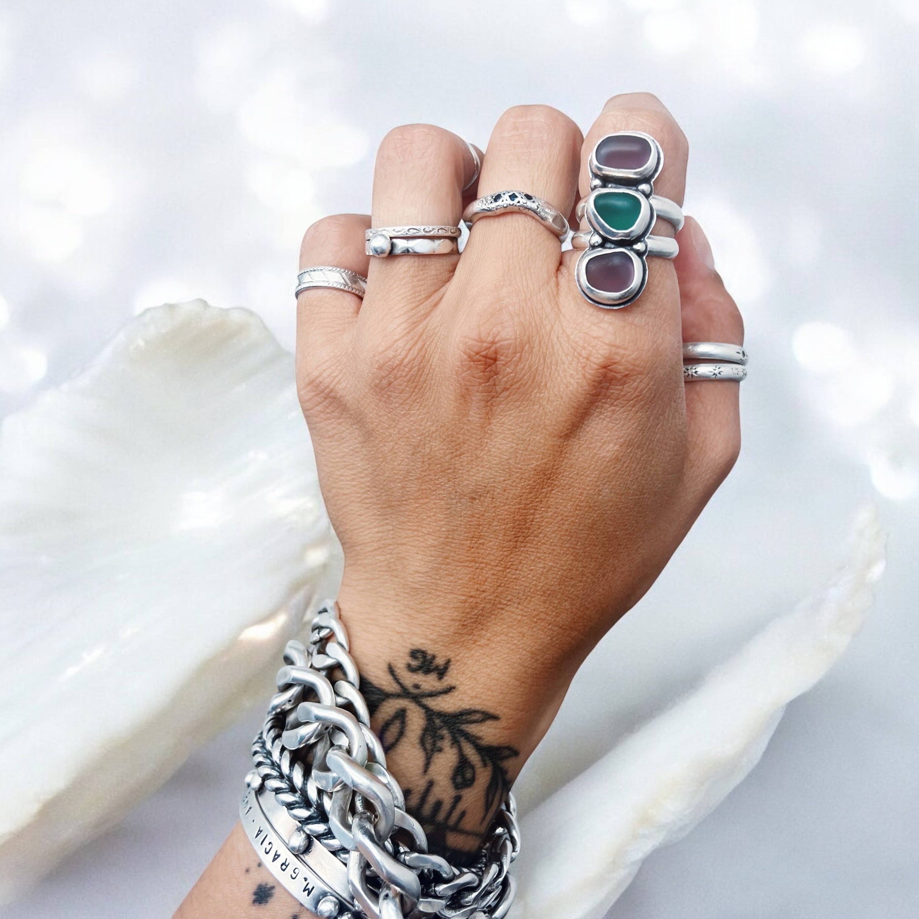 Anillo Amalfi Sea Glass - 7