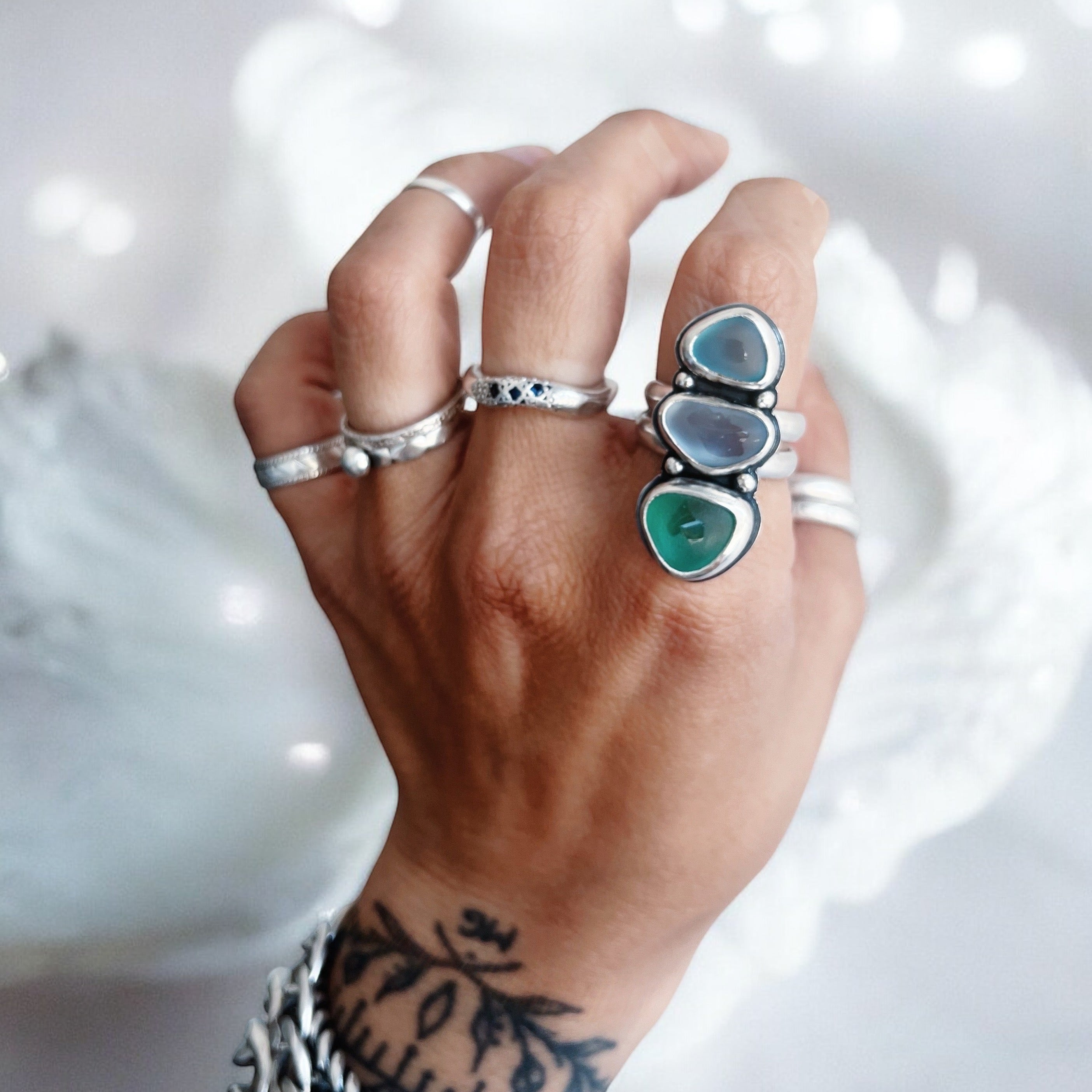 Anillo Amalfi Sea Glass - 8