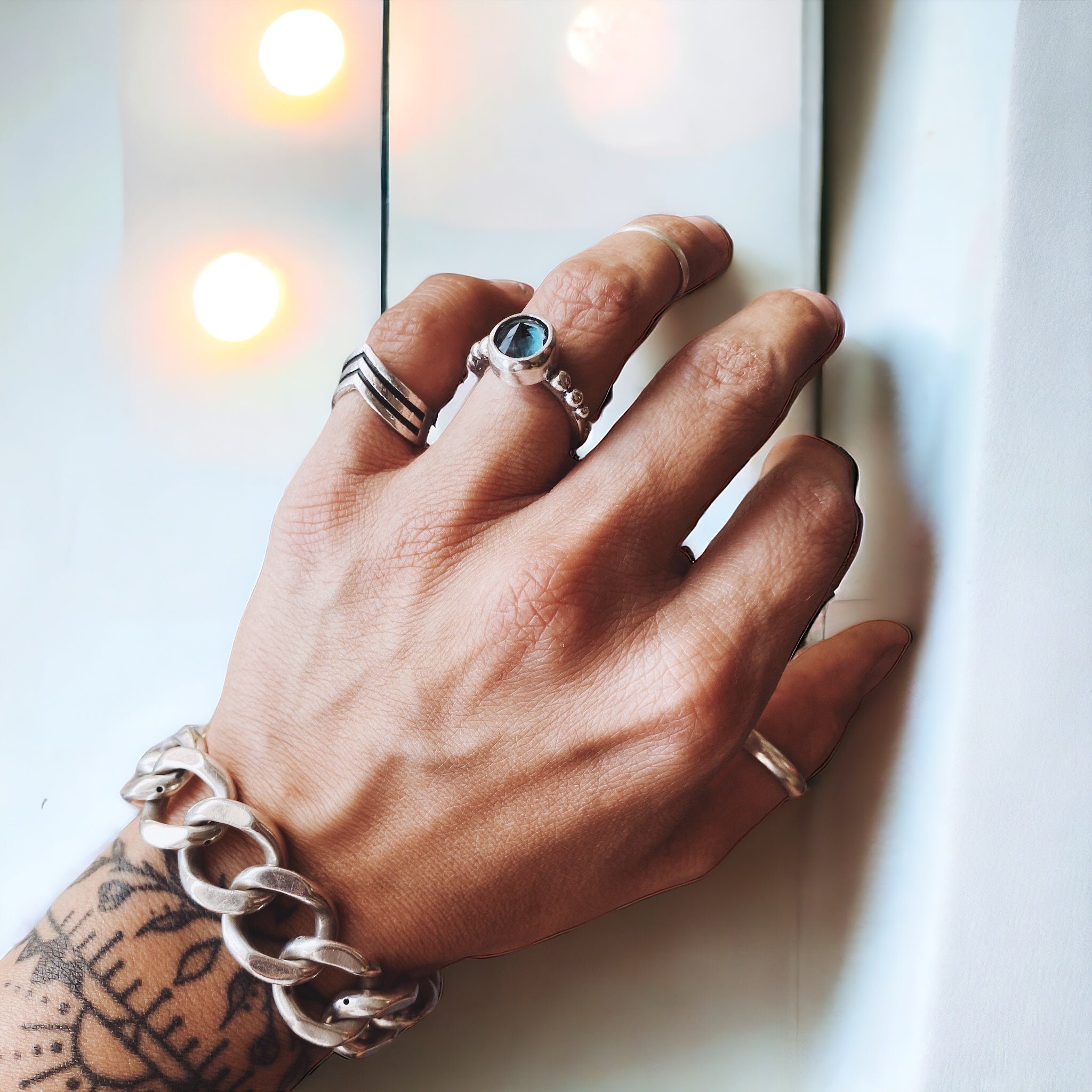 Anillo Flo Spike / PIEDRA A ELECCION