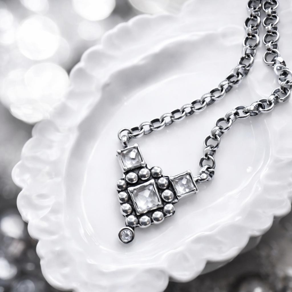 Collar Joyce- Topacio Blanco - PREVENTA