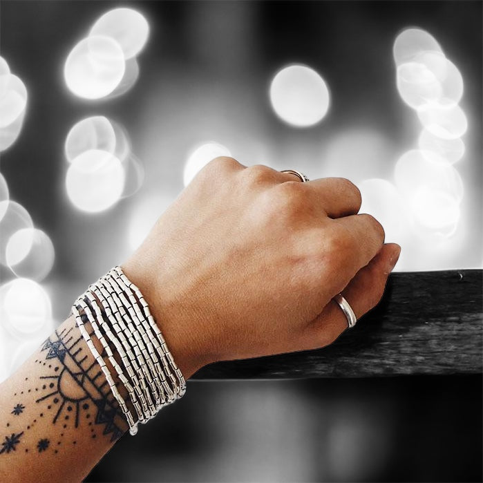 Pulsera o collar Mostacilla Tubo Retro