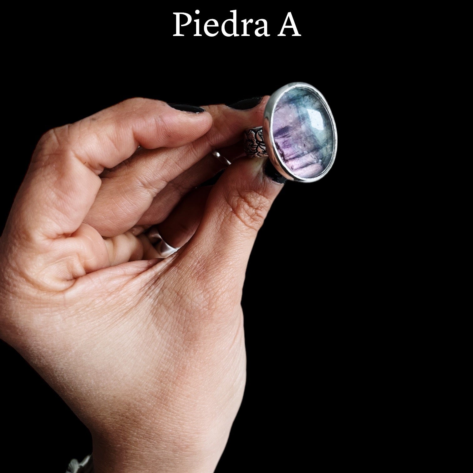 Anillo Flamenco Fluorita Ovalo - PREVENTA