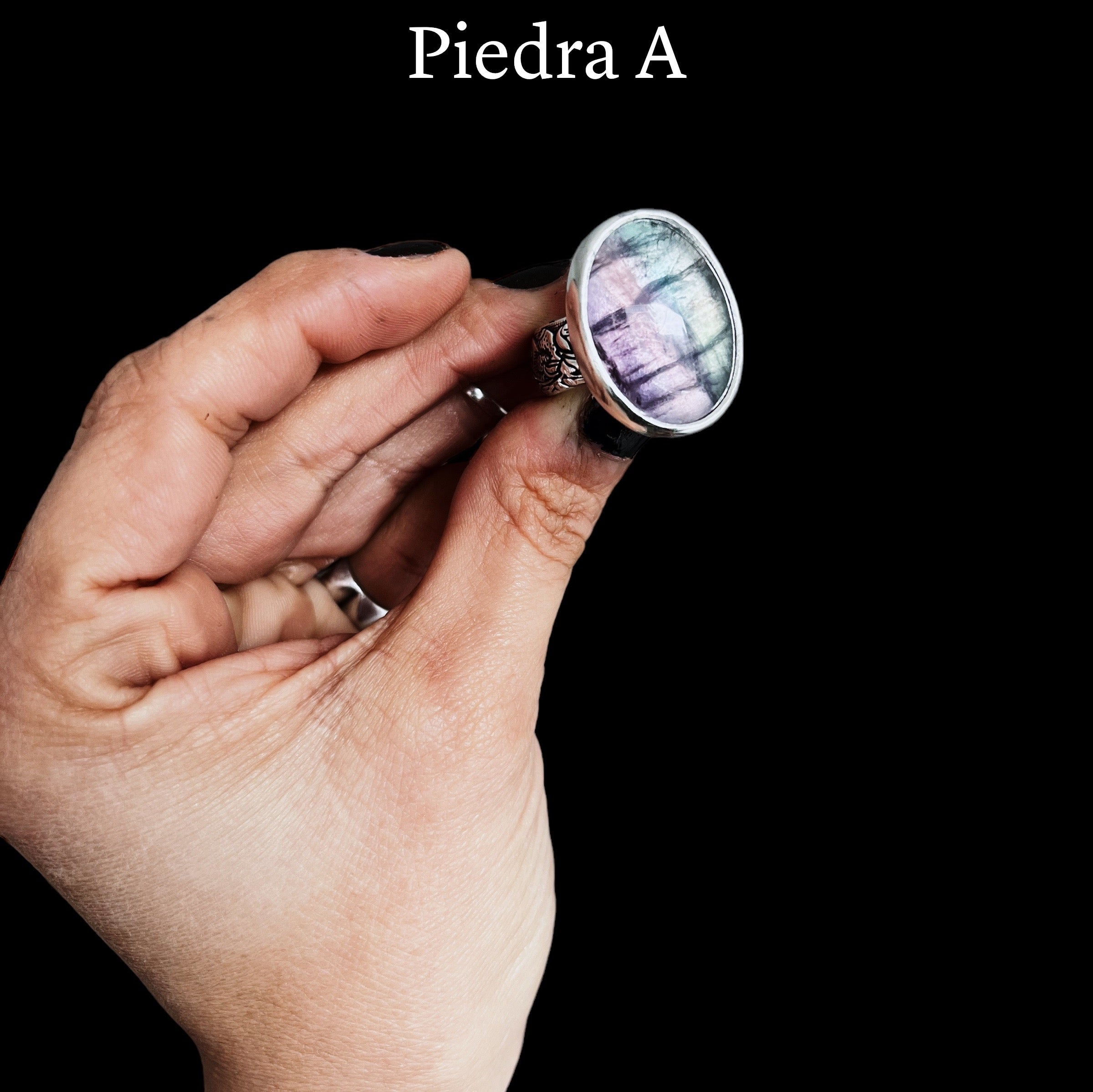 Anillo Flamenco Fluorita Ovalo - PREVENTA