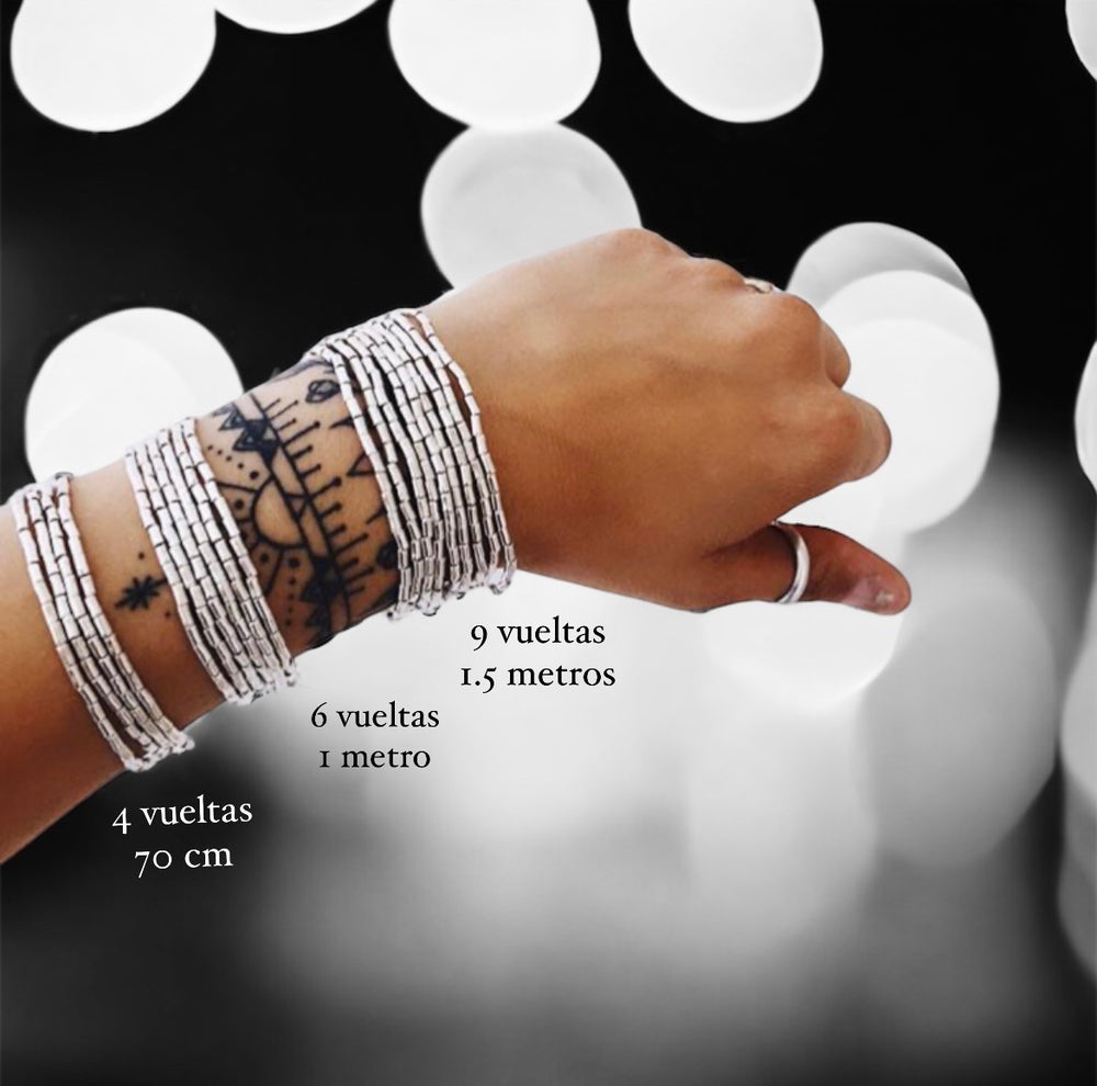 Pulsera o collar Mostacilla Tubo Retro