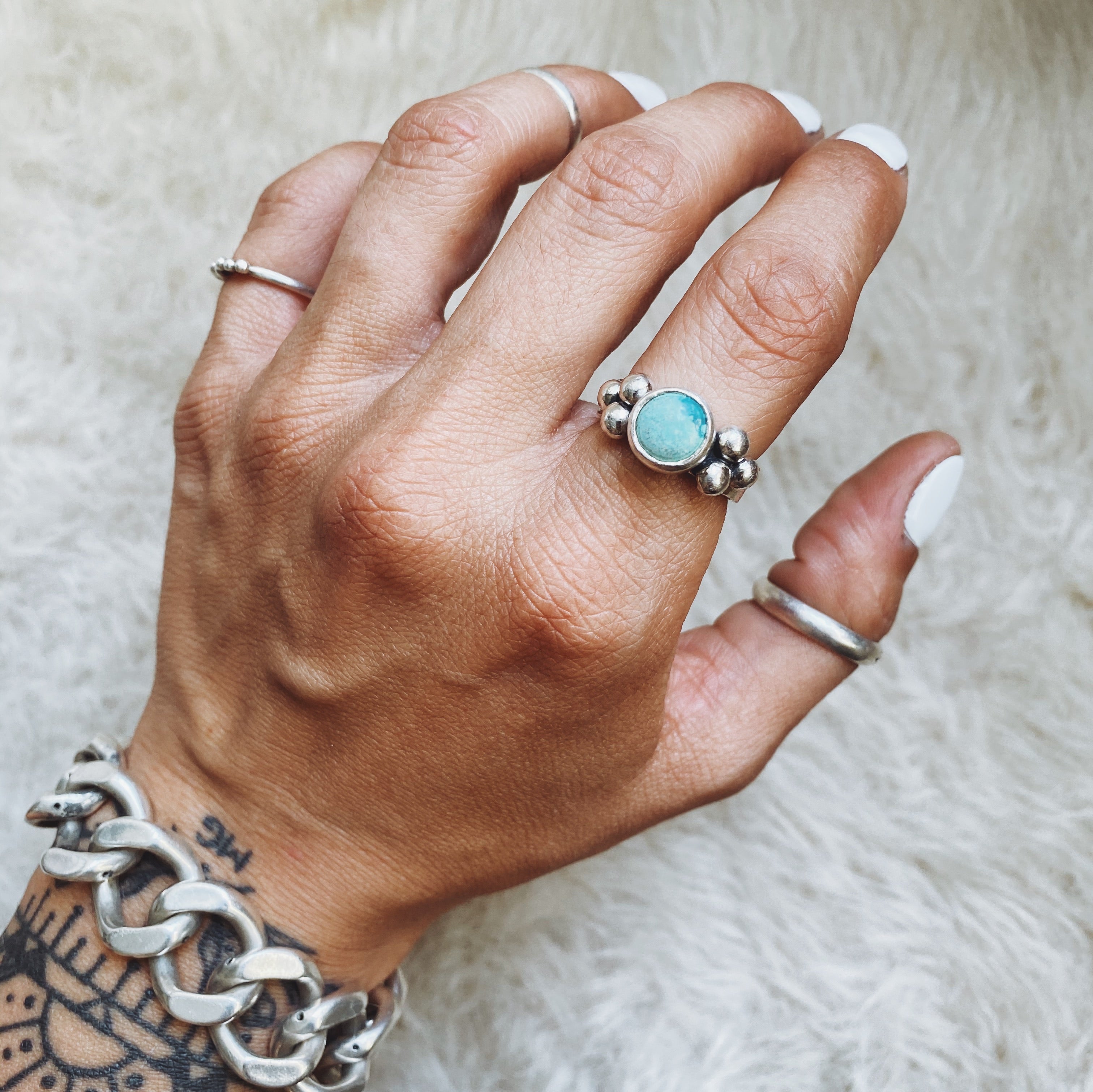 Anillo Elisa Simple - Larimar