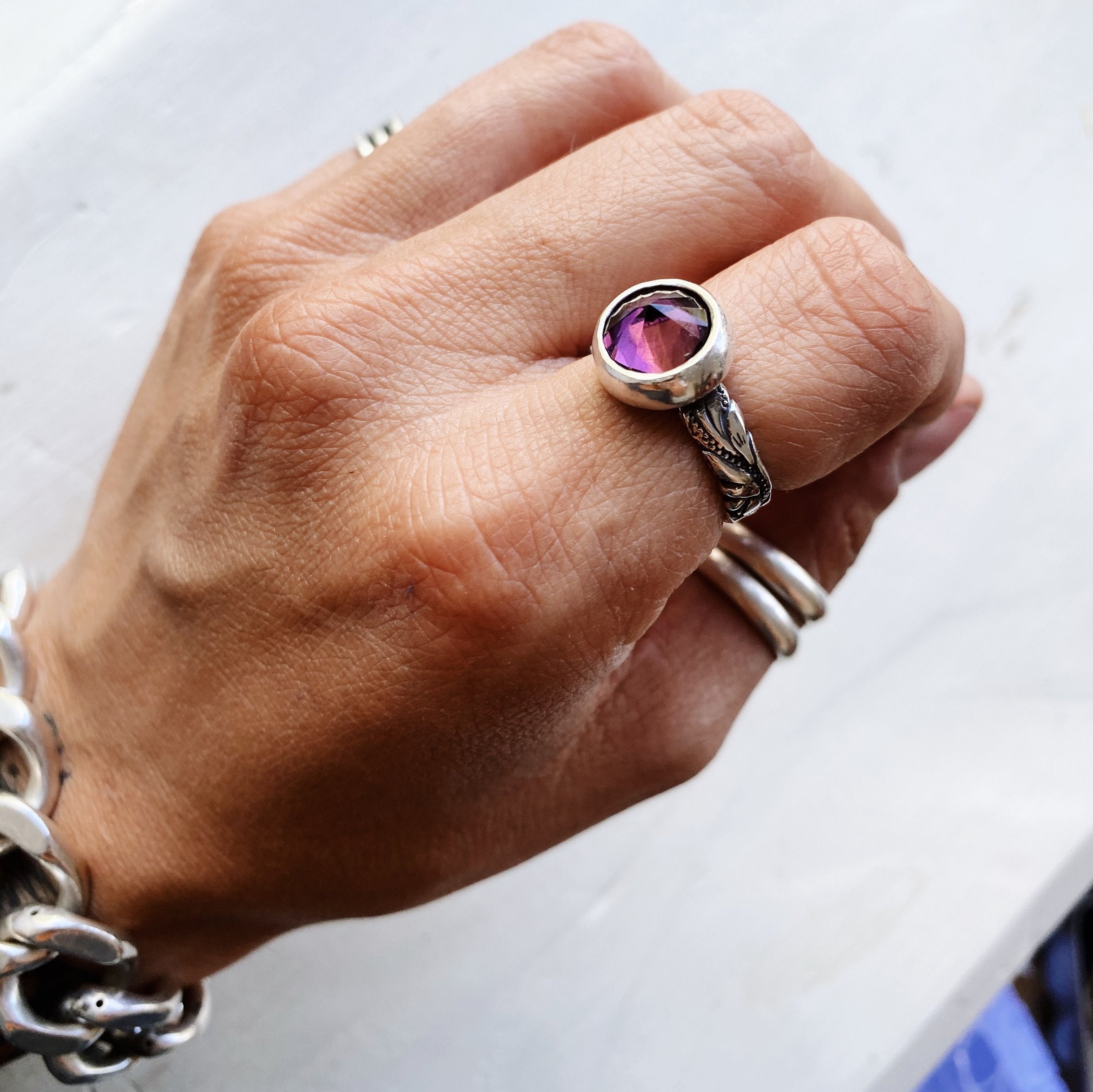 Anillo Magnolia / Piedra a elección