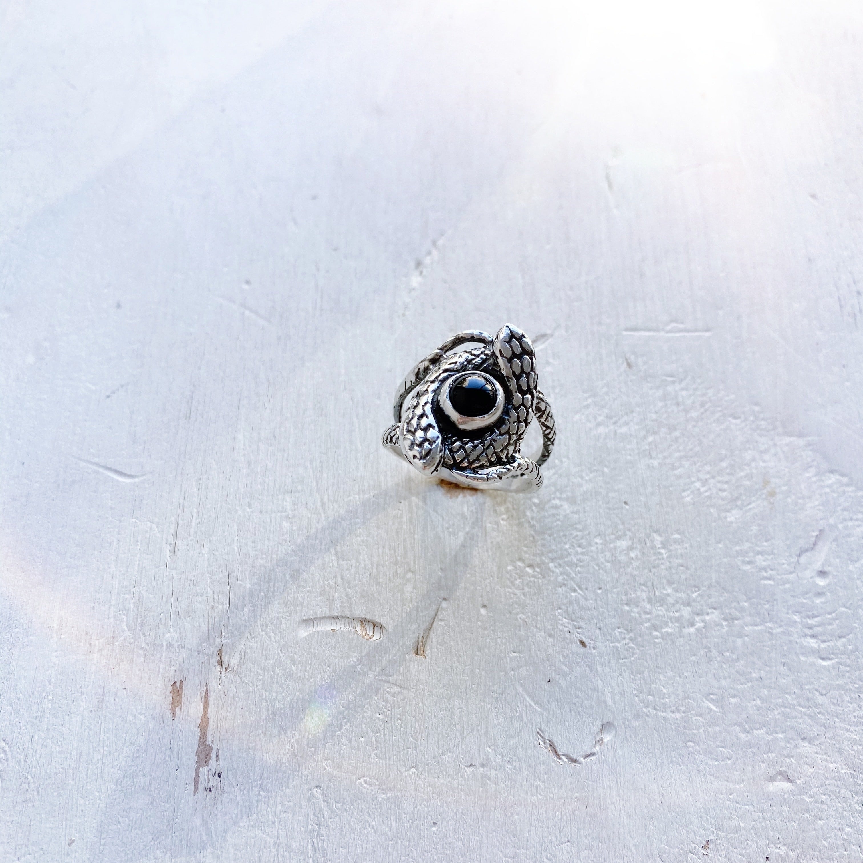 Anillo Reptilia + Piedra a elección