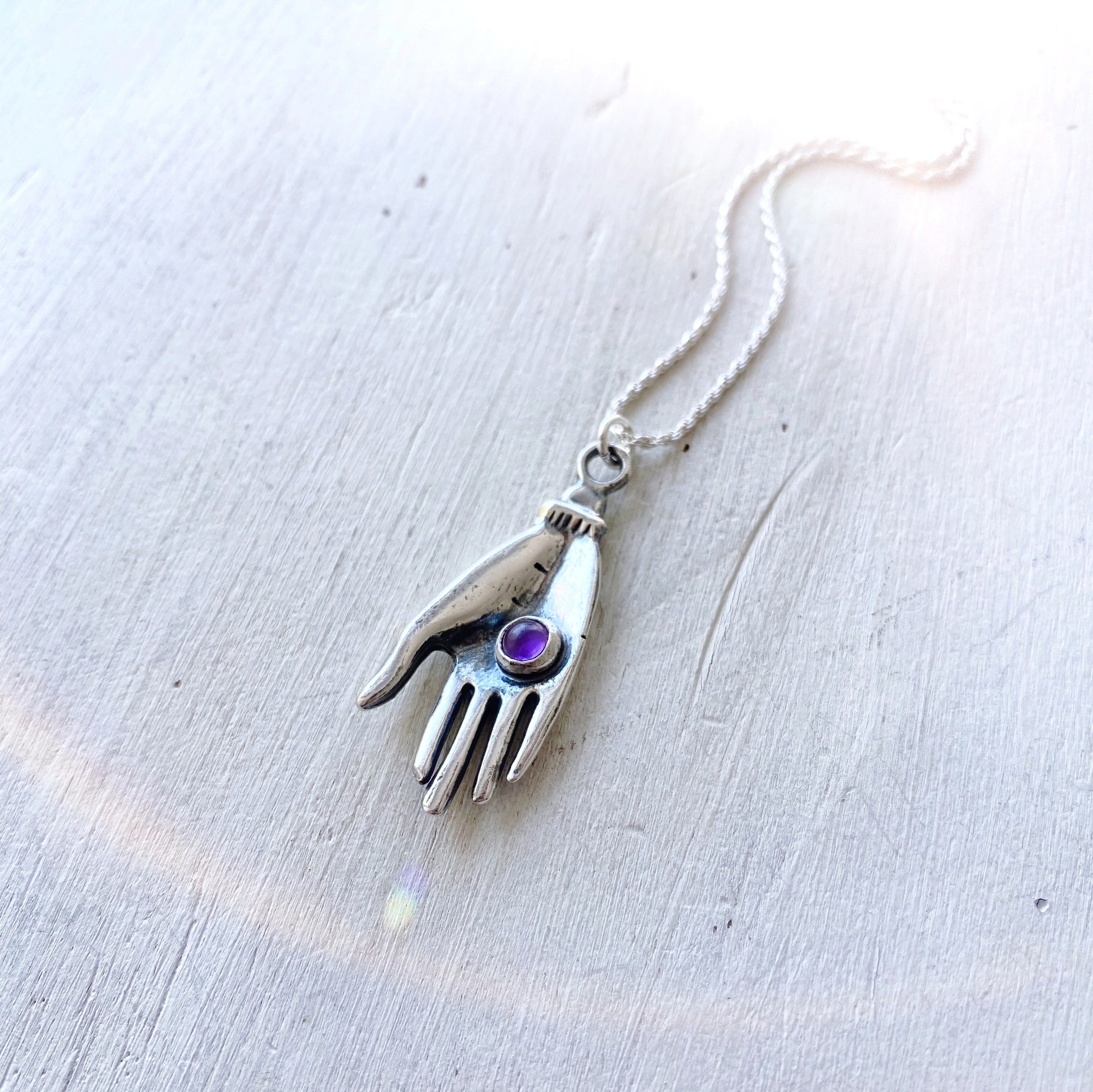 Colgante Mistic Hamsa Amatista