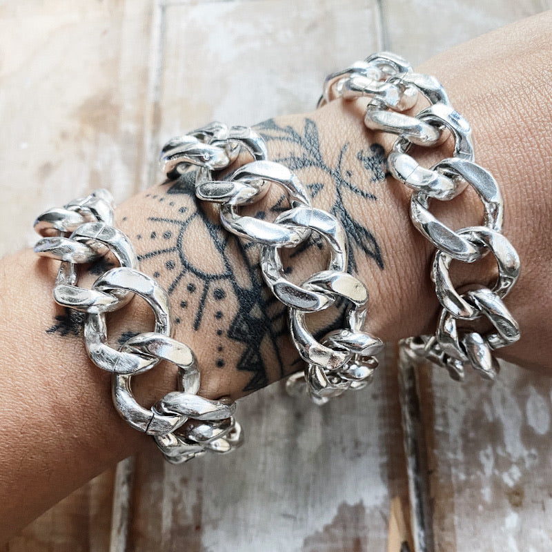 Pulsera Cadena Grumet XL Maciza