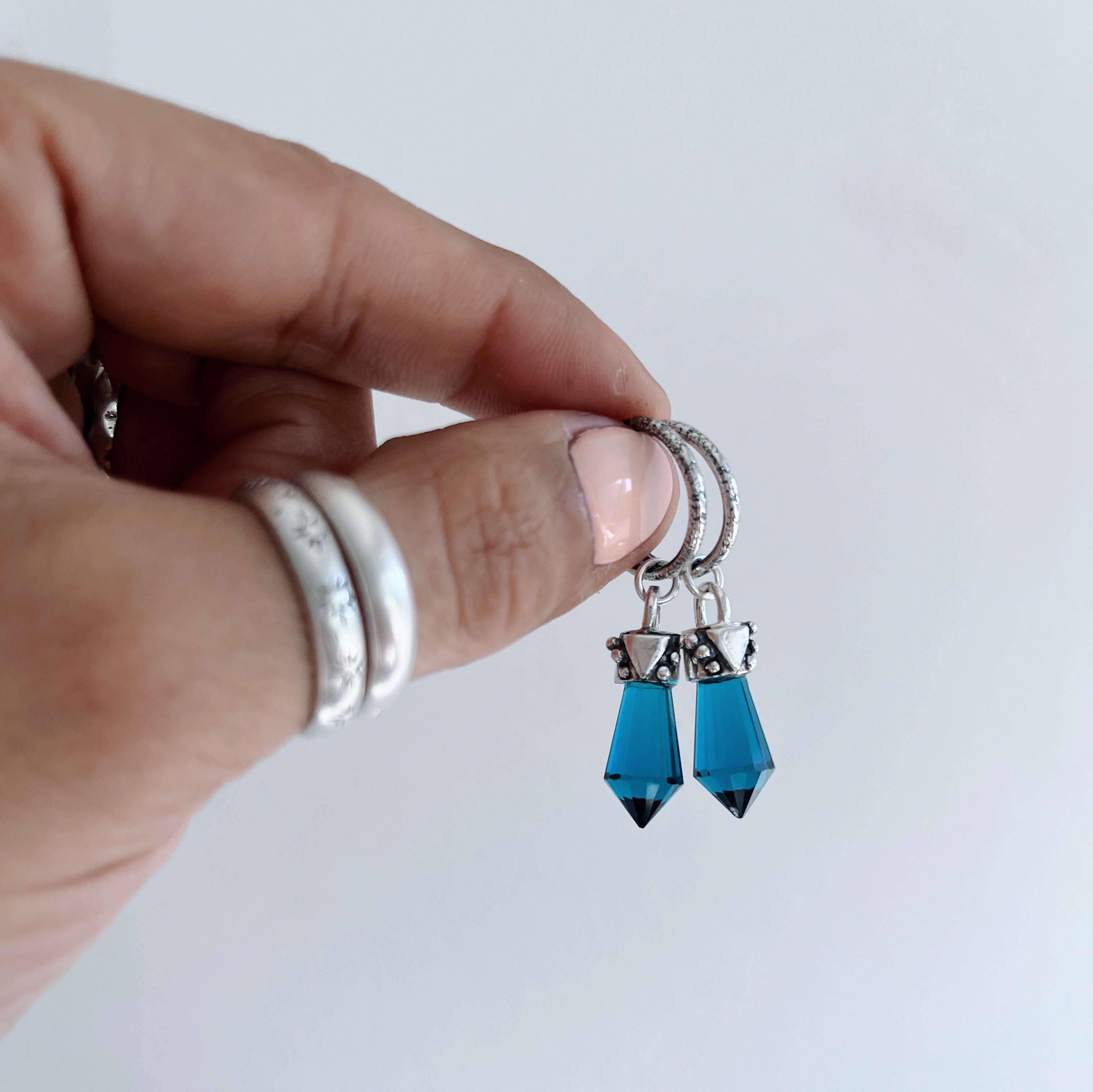 Aros Mini Pendulo Geo / piedra a elección
