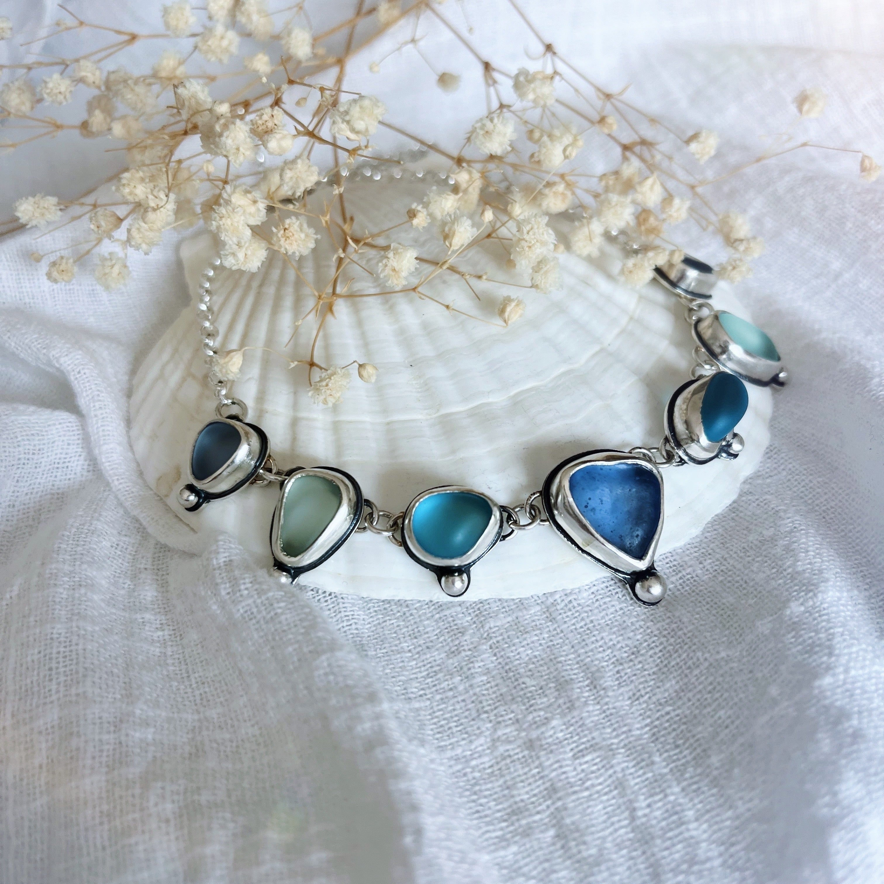 Collar Blue Positano - Sea Glass