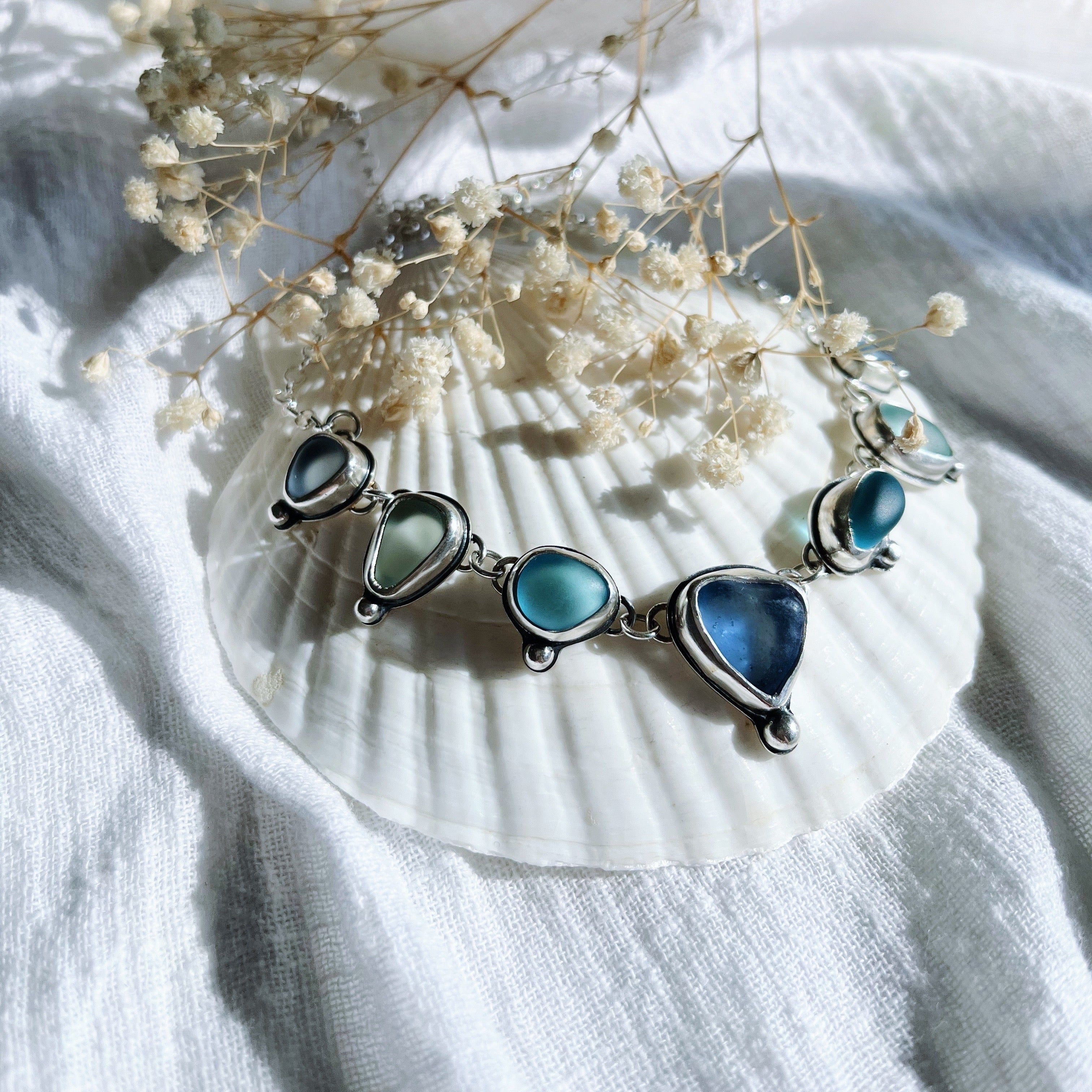 Collar Blue Positano - Sea Glass