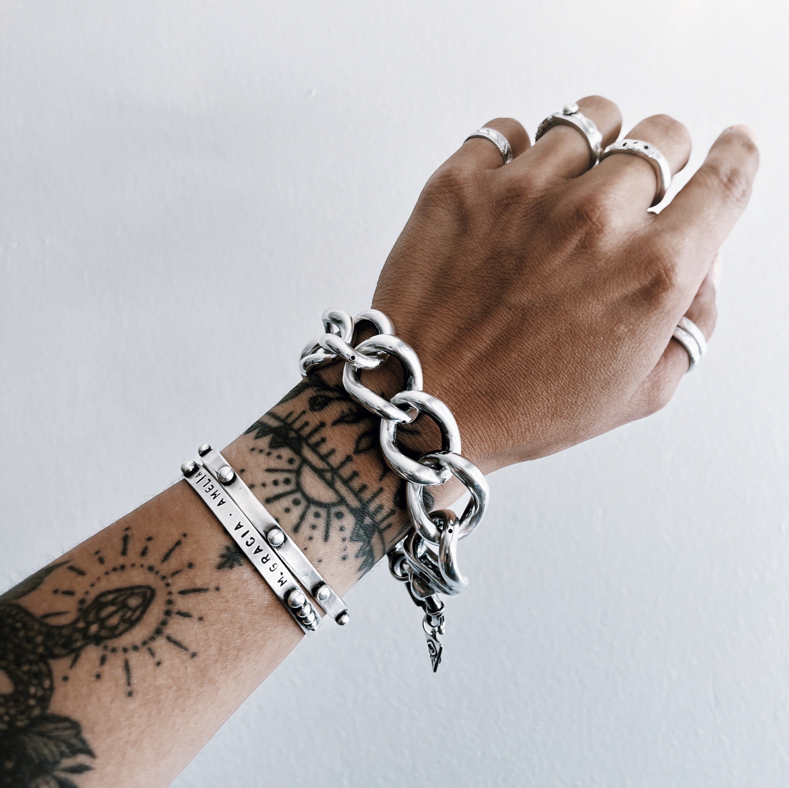 Pulsera Gorda Grumet Inflada A + chiche de regalo