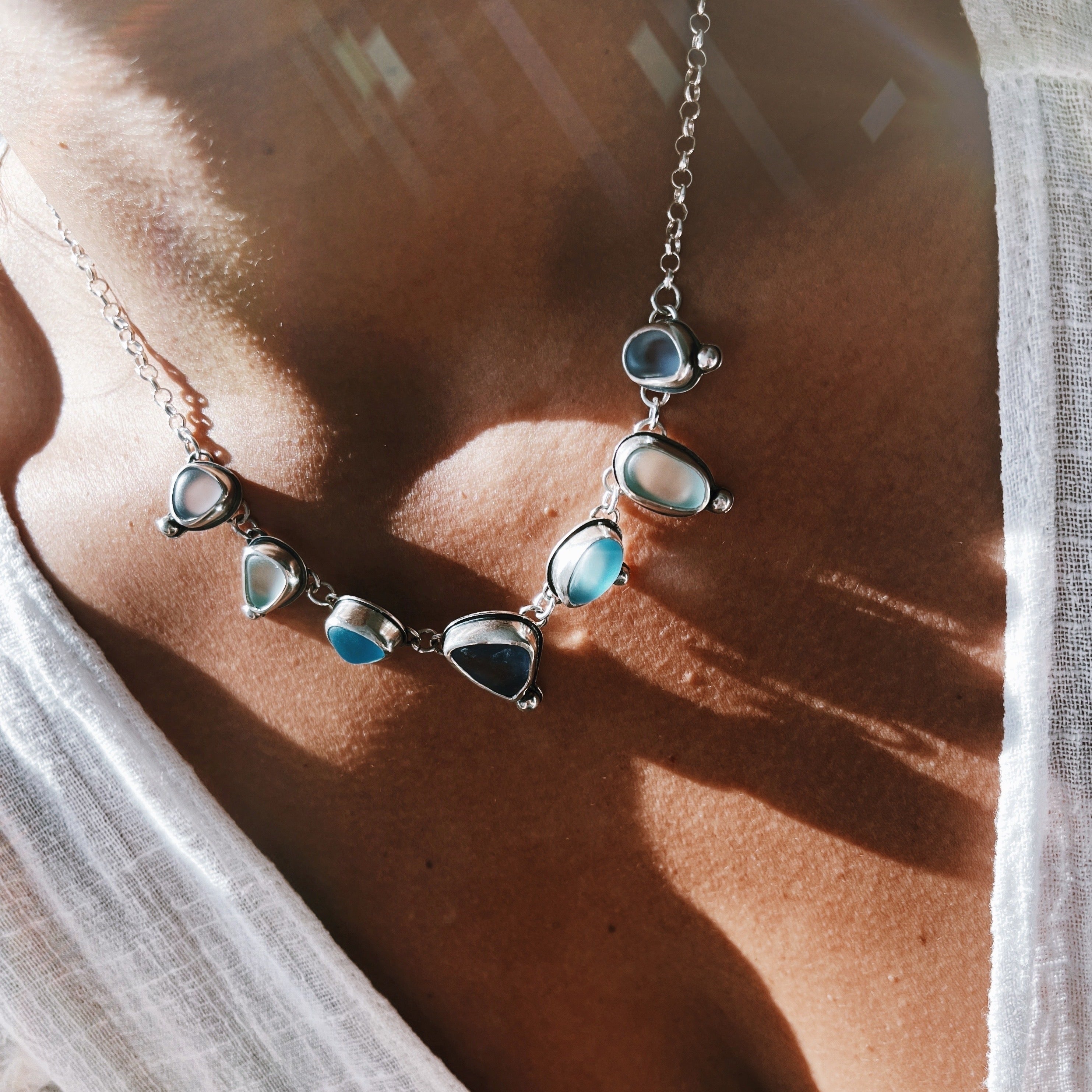 Collar Blue Positano - Sea Glass