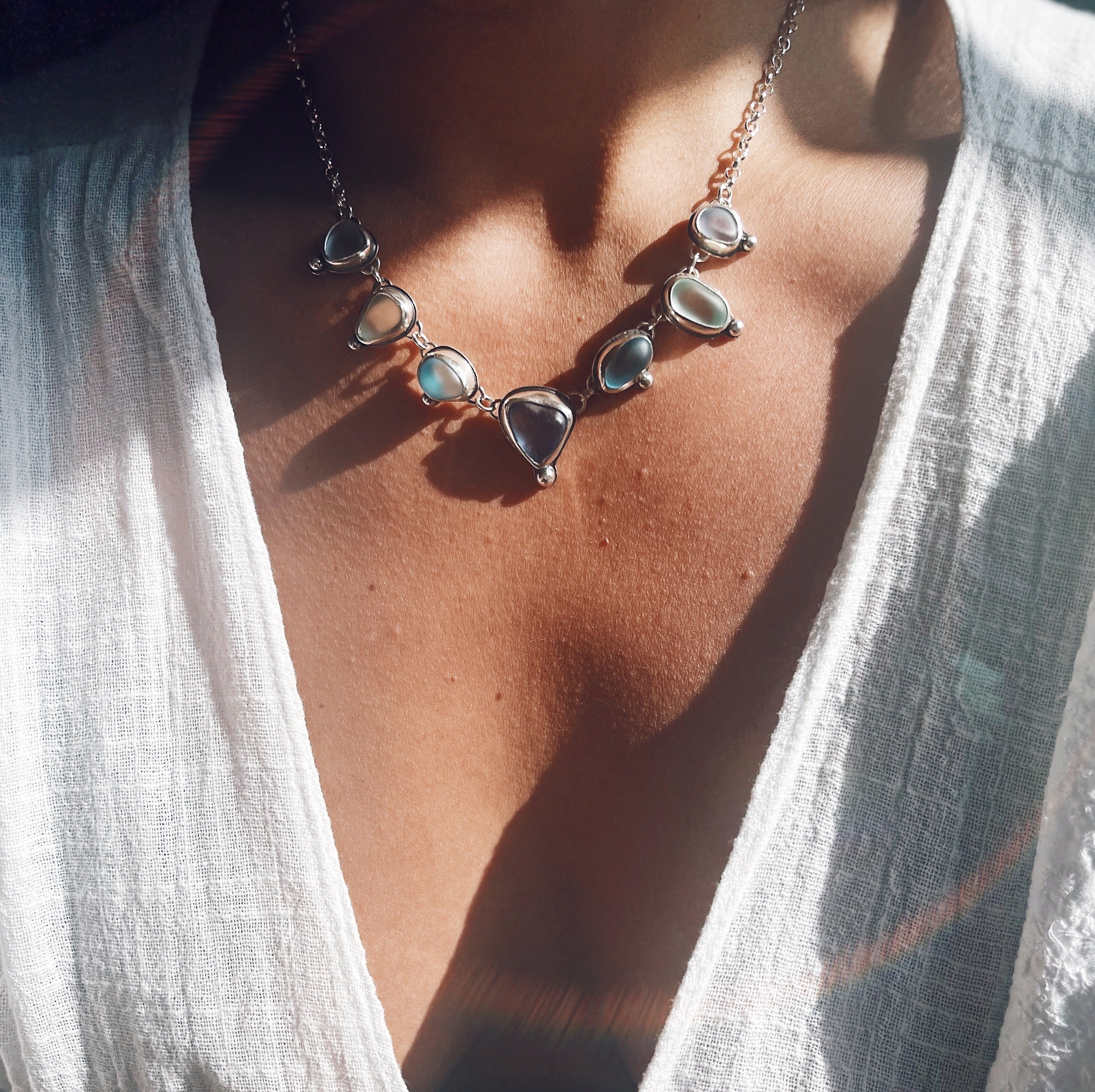 Collar Blue Positano - Sea Glass