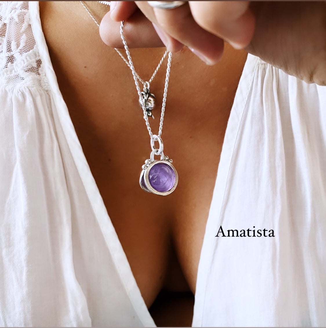 Collar Mini Halo Antiestress "L” Cuatro Pelotitas - Varias Piedras