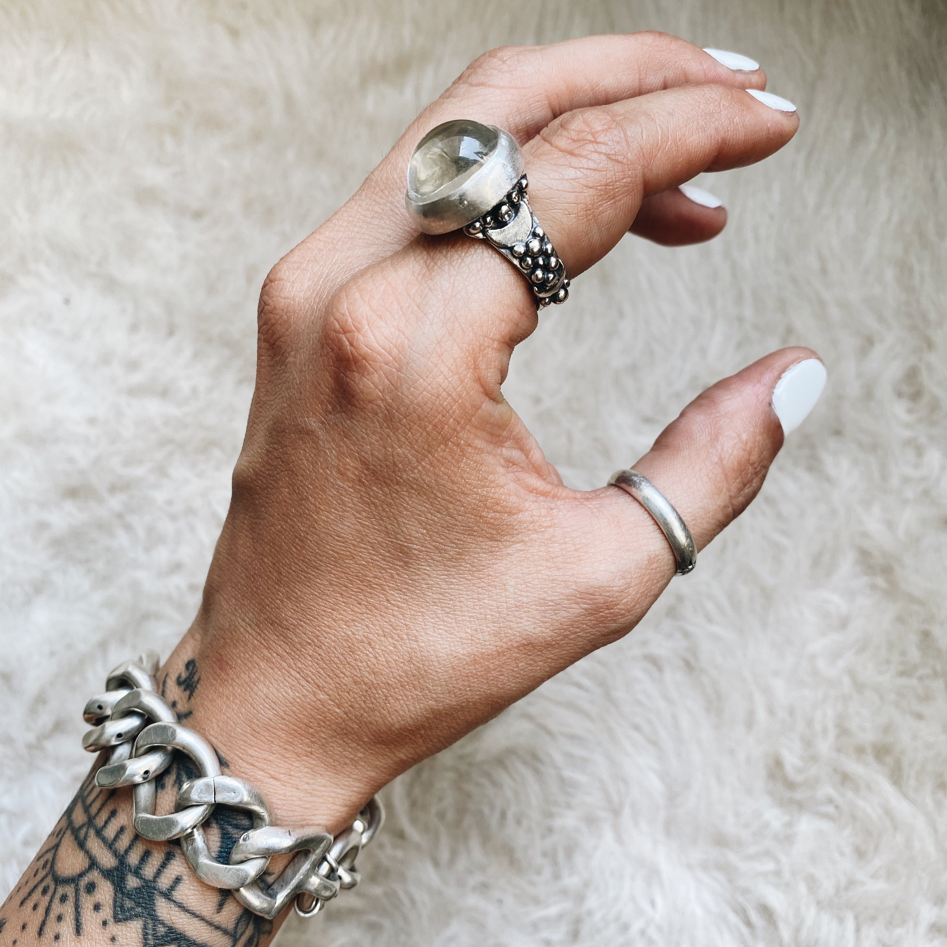 Anillo Lunar Moon Domo Cristal